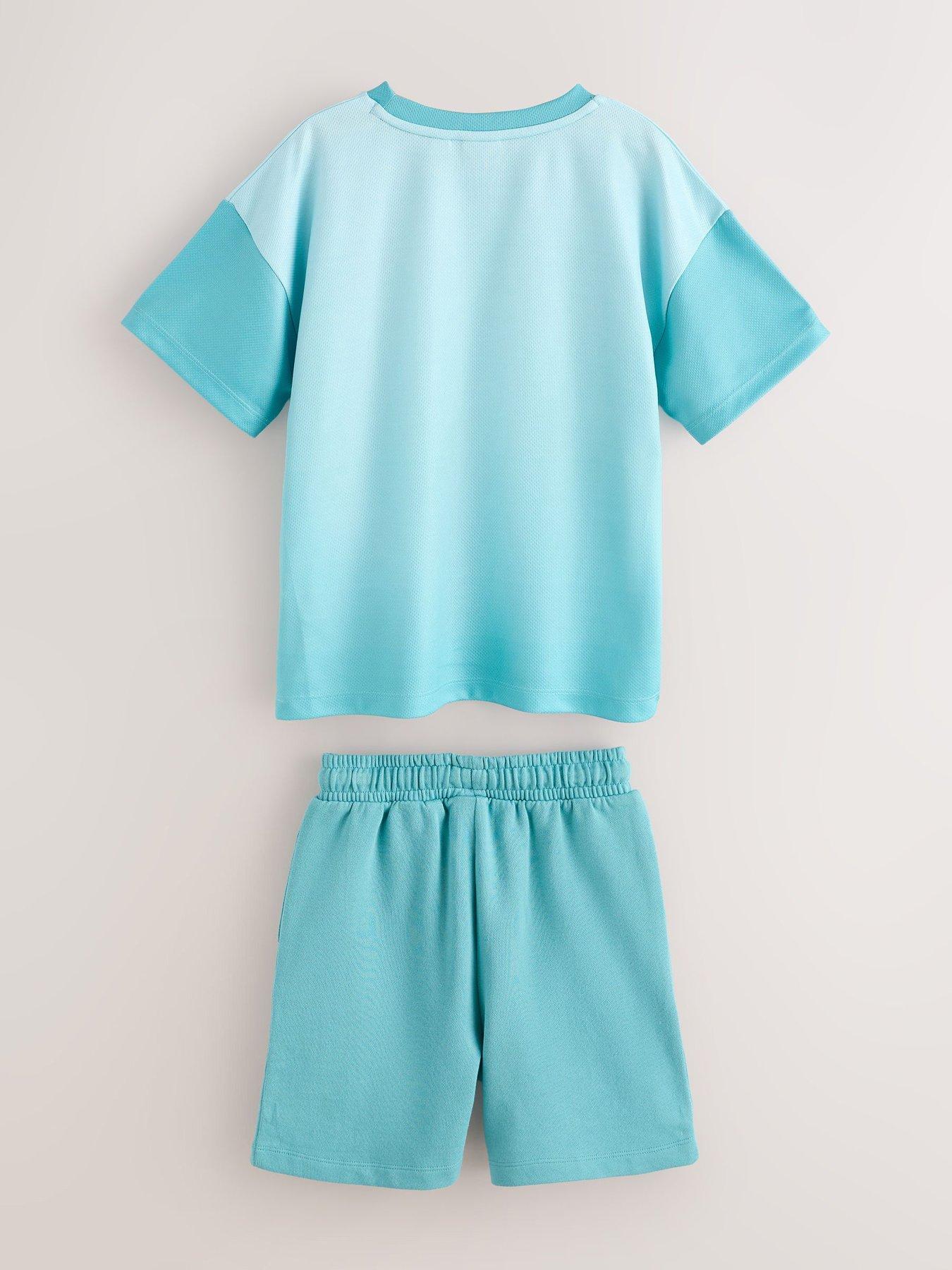 Image 7 of 7 of Ted Baker Boys Ombre Logo T-Shirt &amp; Shorts Set - Blue
