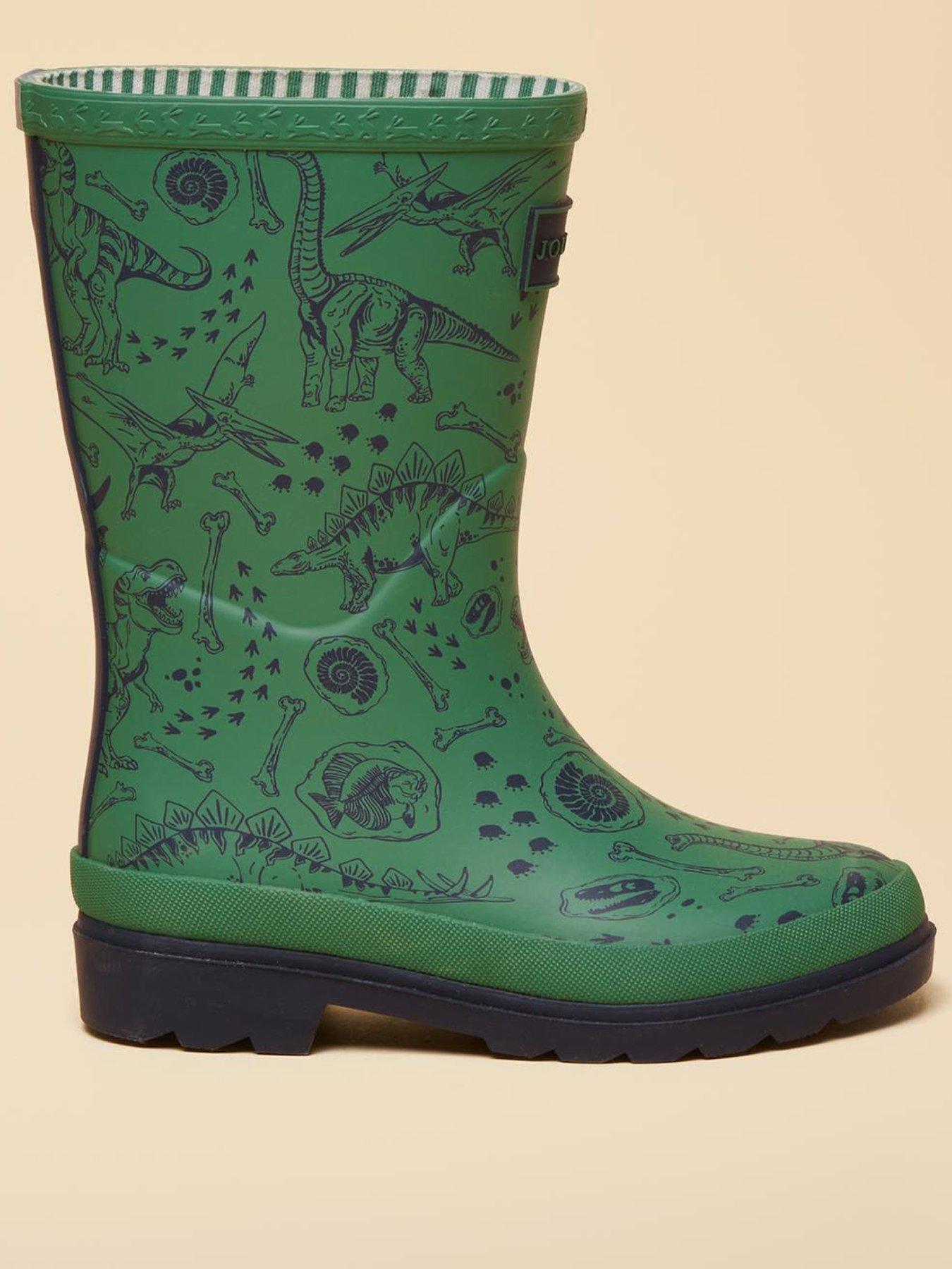 Joules Boys Dino Wellies - Green