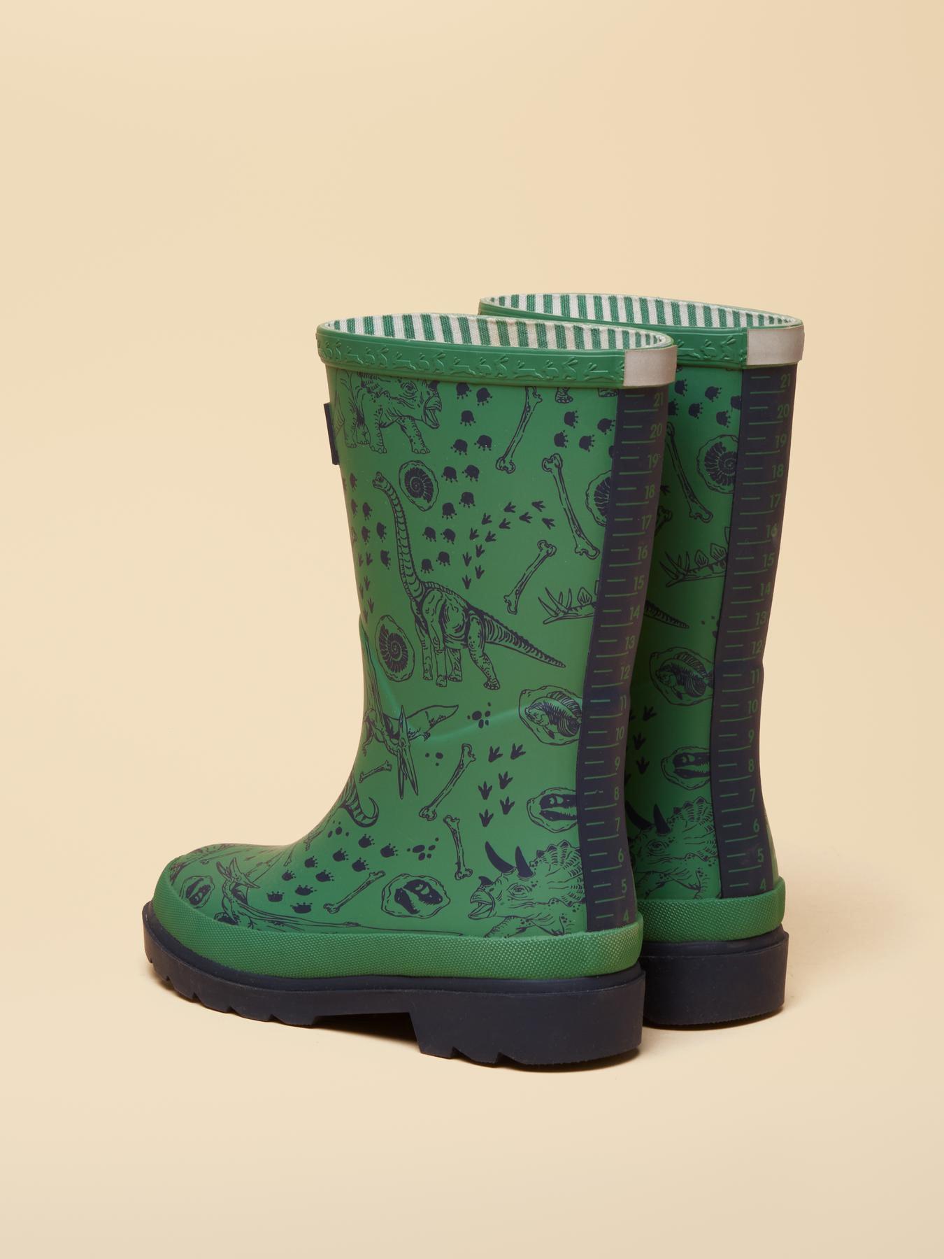 Image 6 of 6 of Joules Boys Dino Wellies - Green