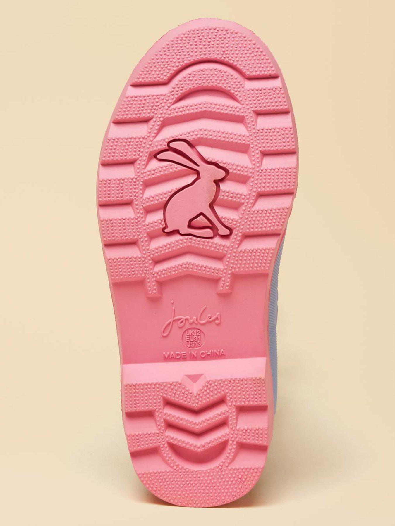 Image 4 of 6 of Joules Girls Horse Print Wellie - Blue