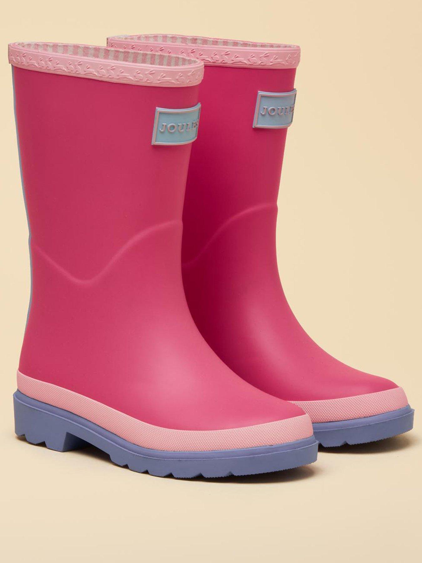 Image 2 of 6 of Joules Girls Colourblock Wellies - Pink