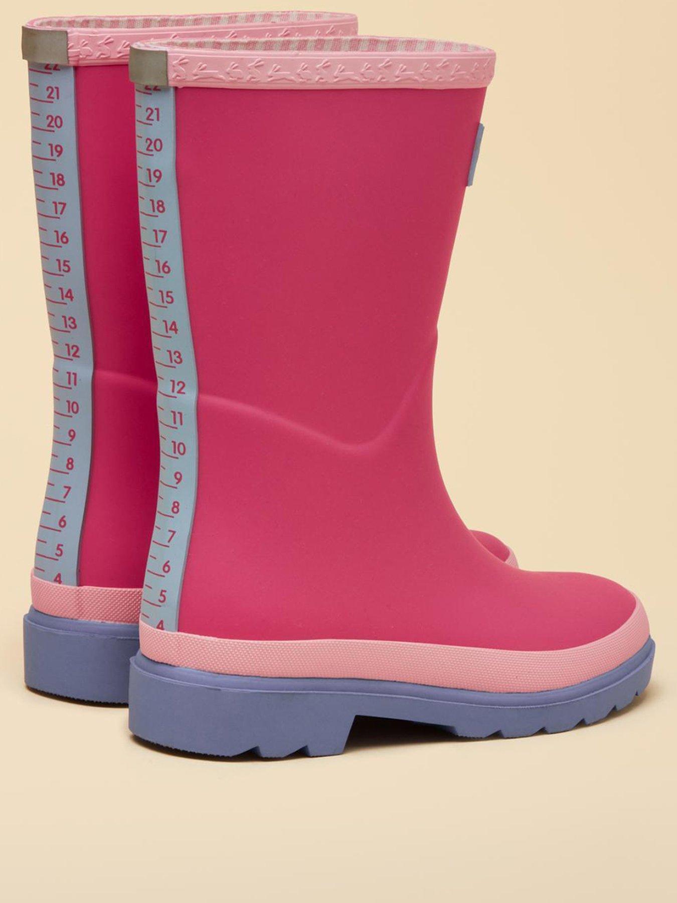 Image 3 of 6 of Joules Girls Colourblock Wellies - Pink