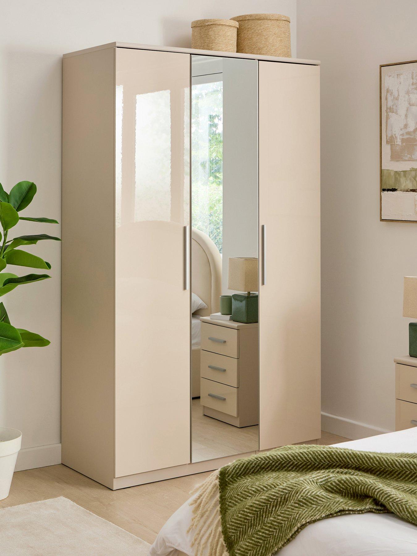 The Very Collection Prague Gloss 3 Door Wardrobe - FSC® Certified