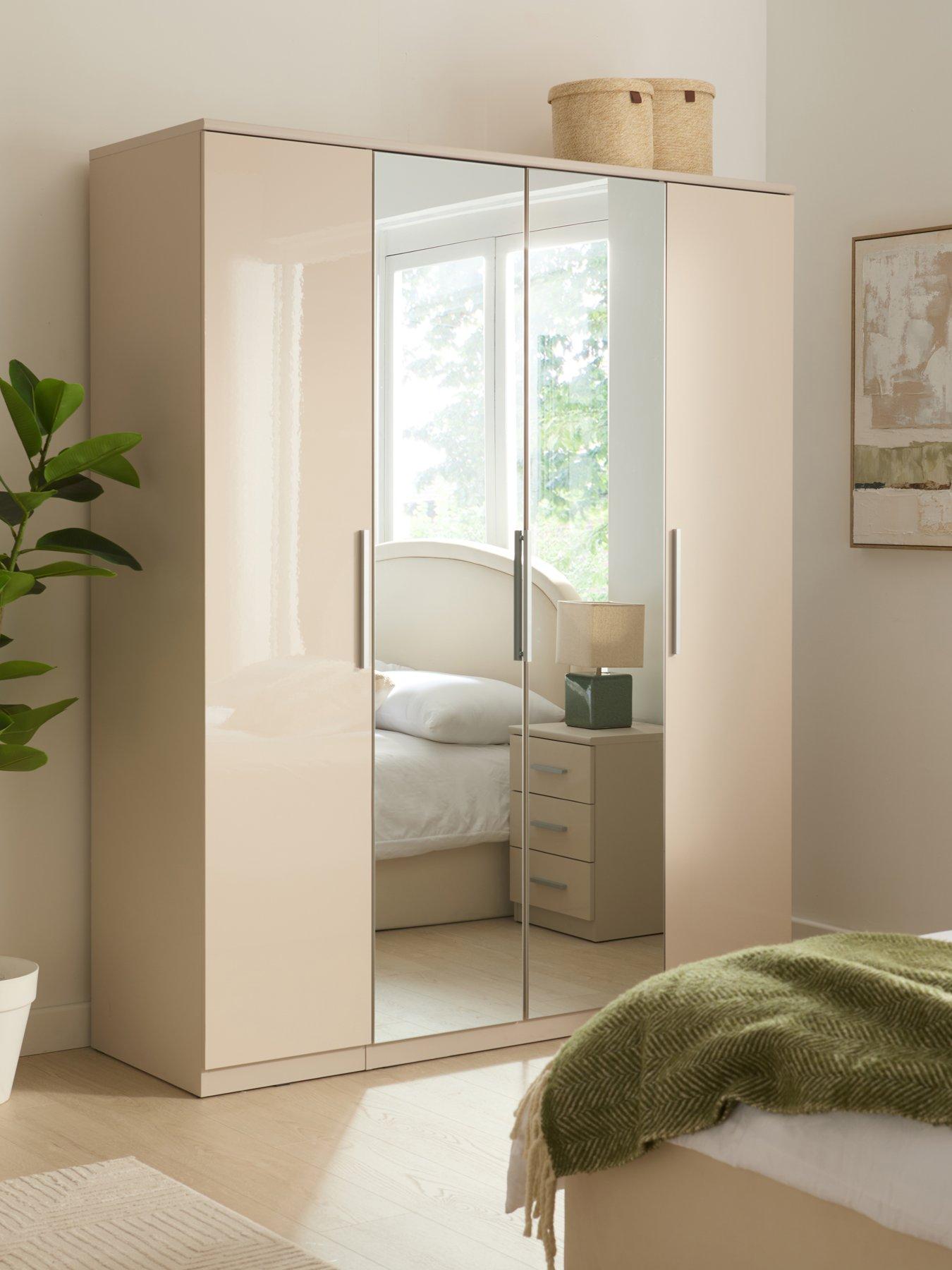 Image 1 of 7 of The Very Collection Prague Gloss 4 Door Wardrobe - FSC&reg; Certified