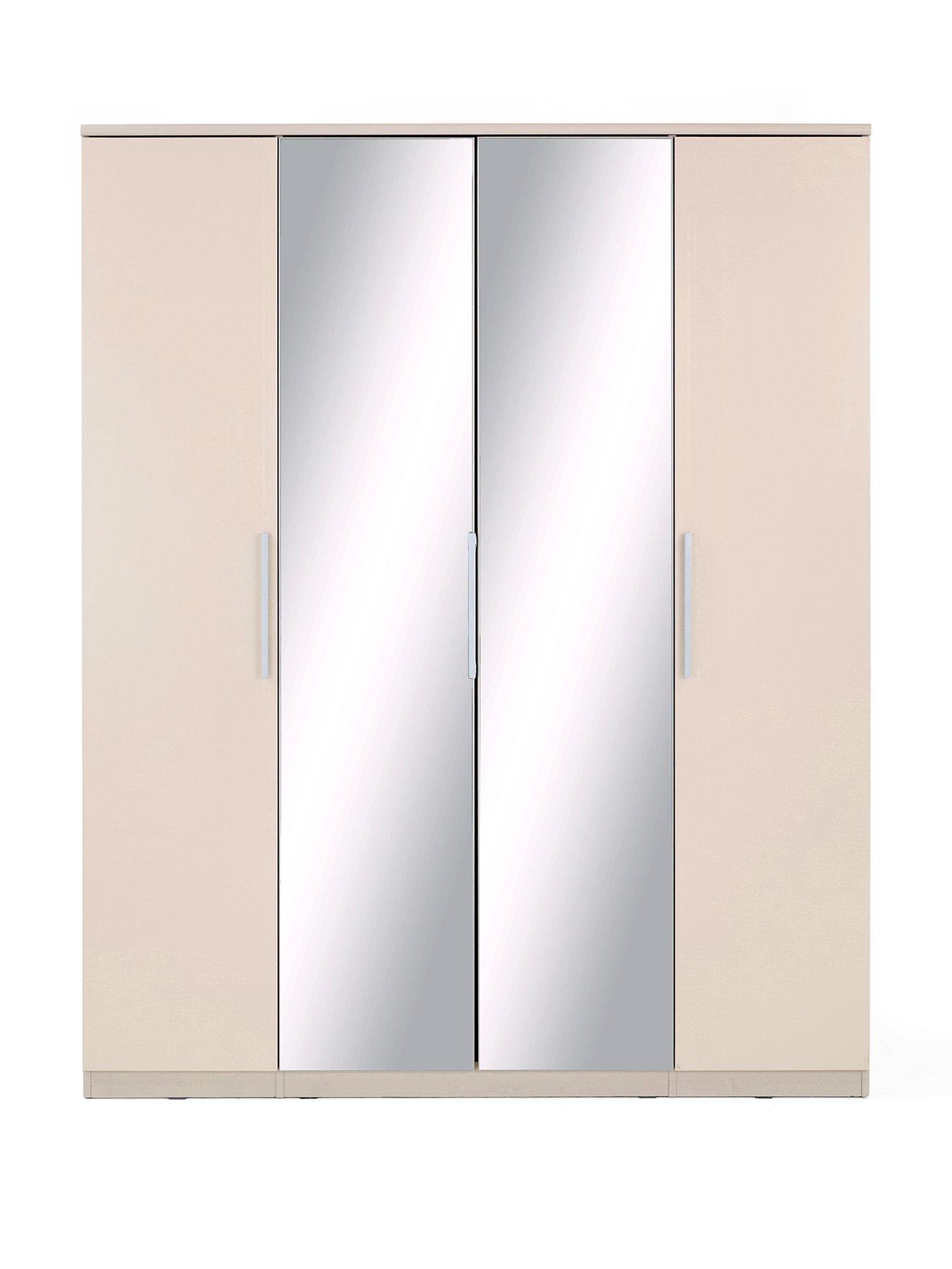 Image 2 of 7 of The Very Collection Prague Gloss 4 Door Wardrobe - FSC&reg; Certified