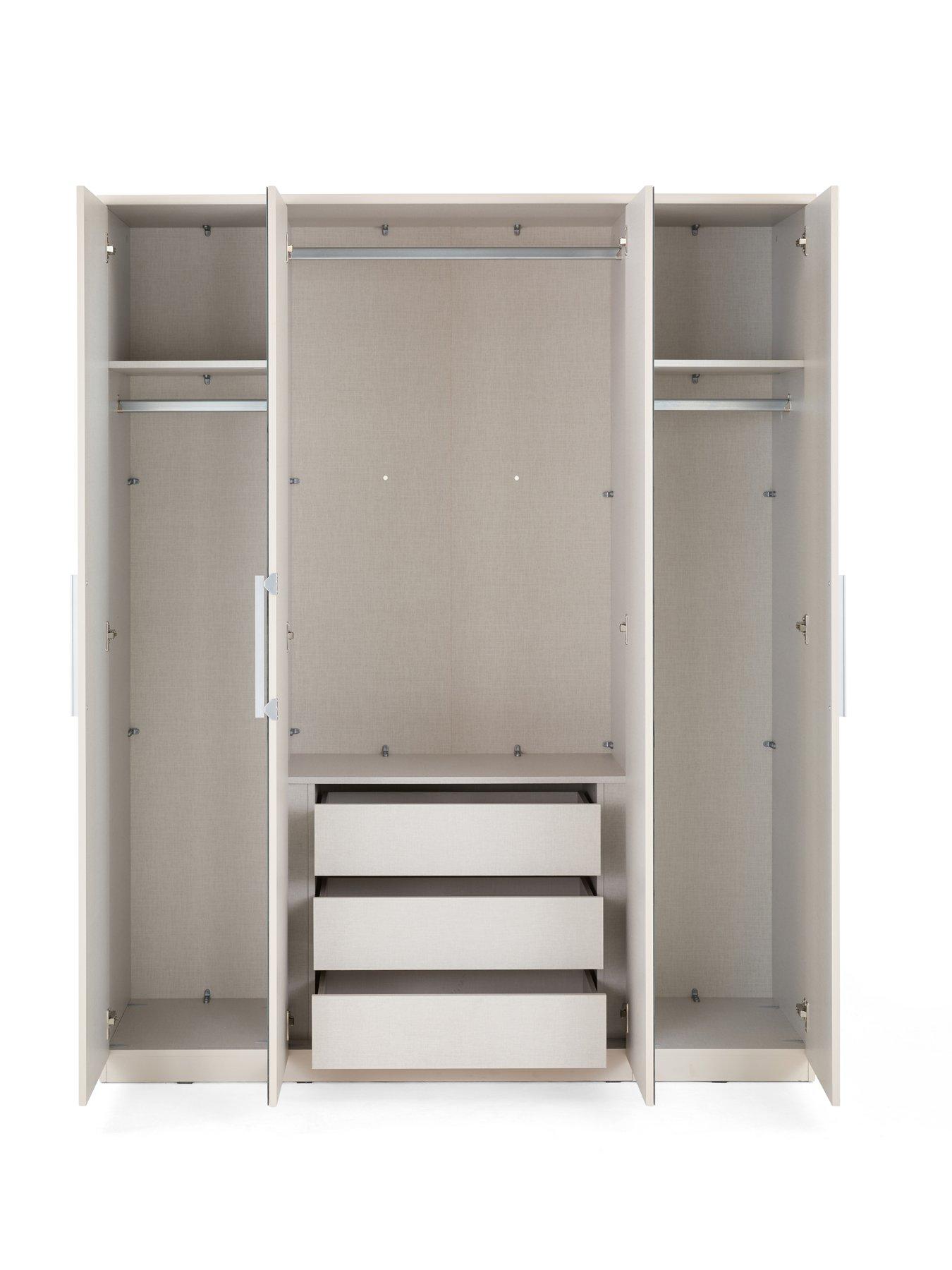 Image 3 of 7 of The Very Collection Prague Gloss 4 Door Wardrobe - FSC&reg; Certified