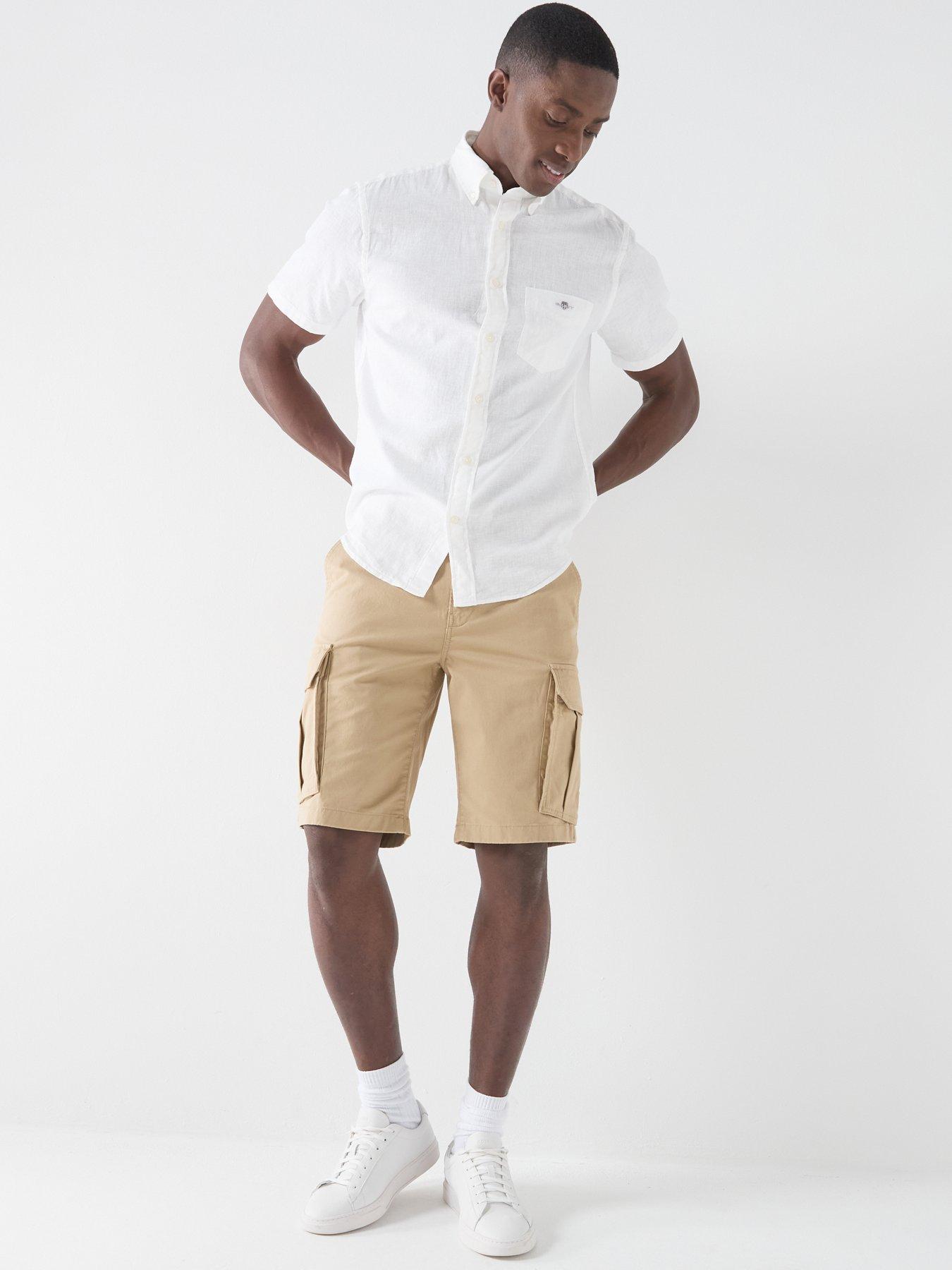  image of gant-regular-classic-cargo-shorts-beige