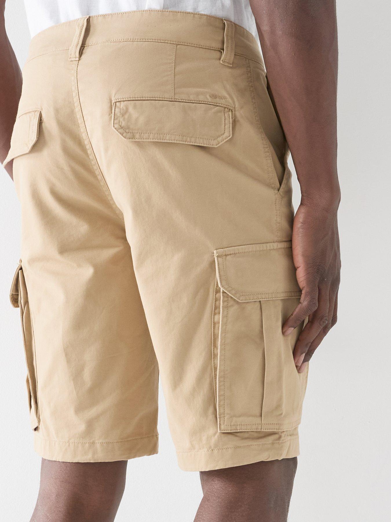  image of gant-regular-classic-cargo-shorts-beige