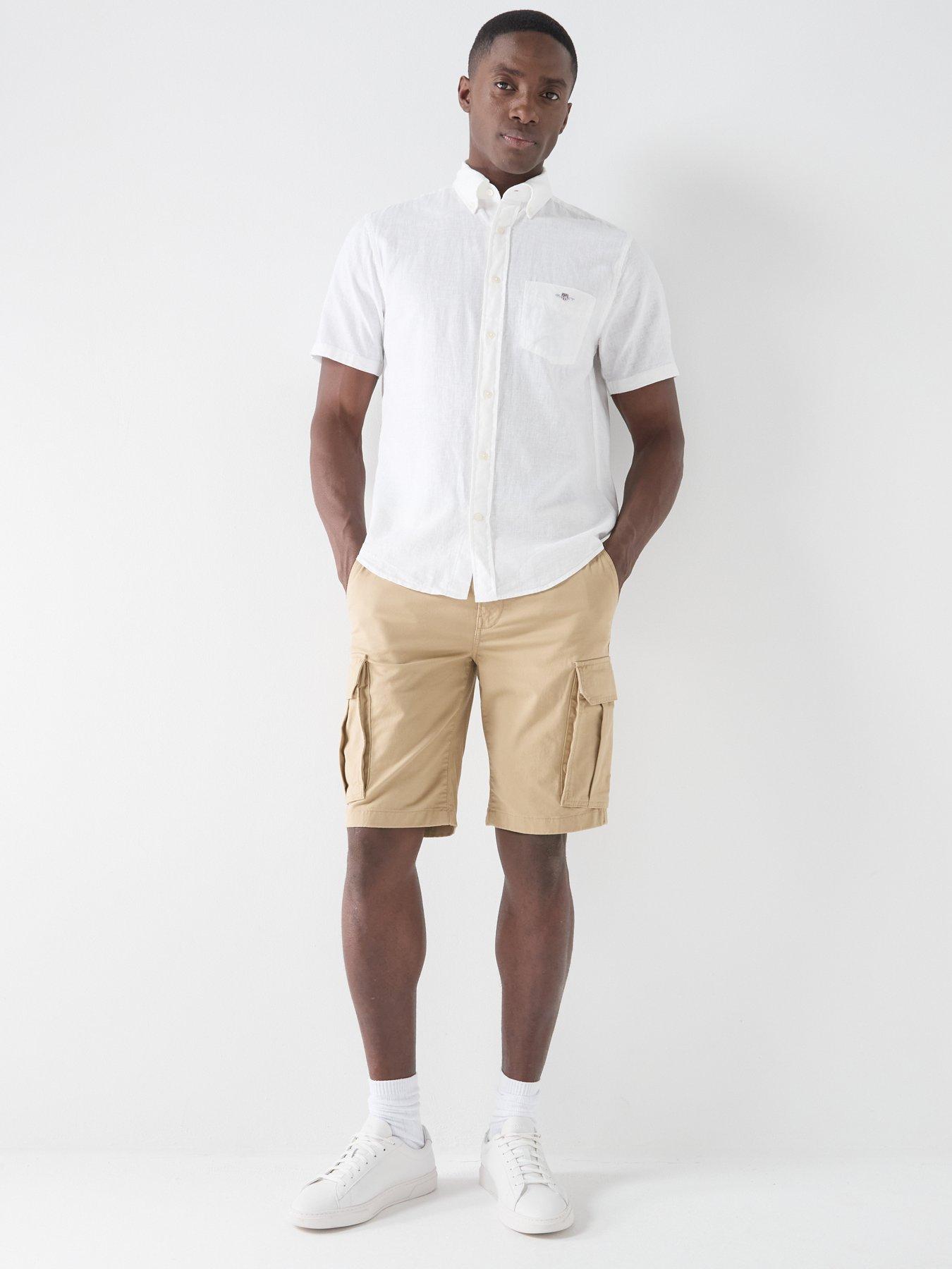  image of gant-regular-classic-cargo-shorts-beige