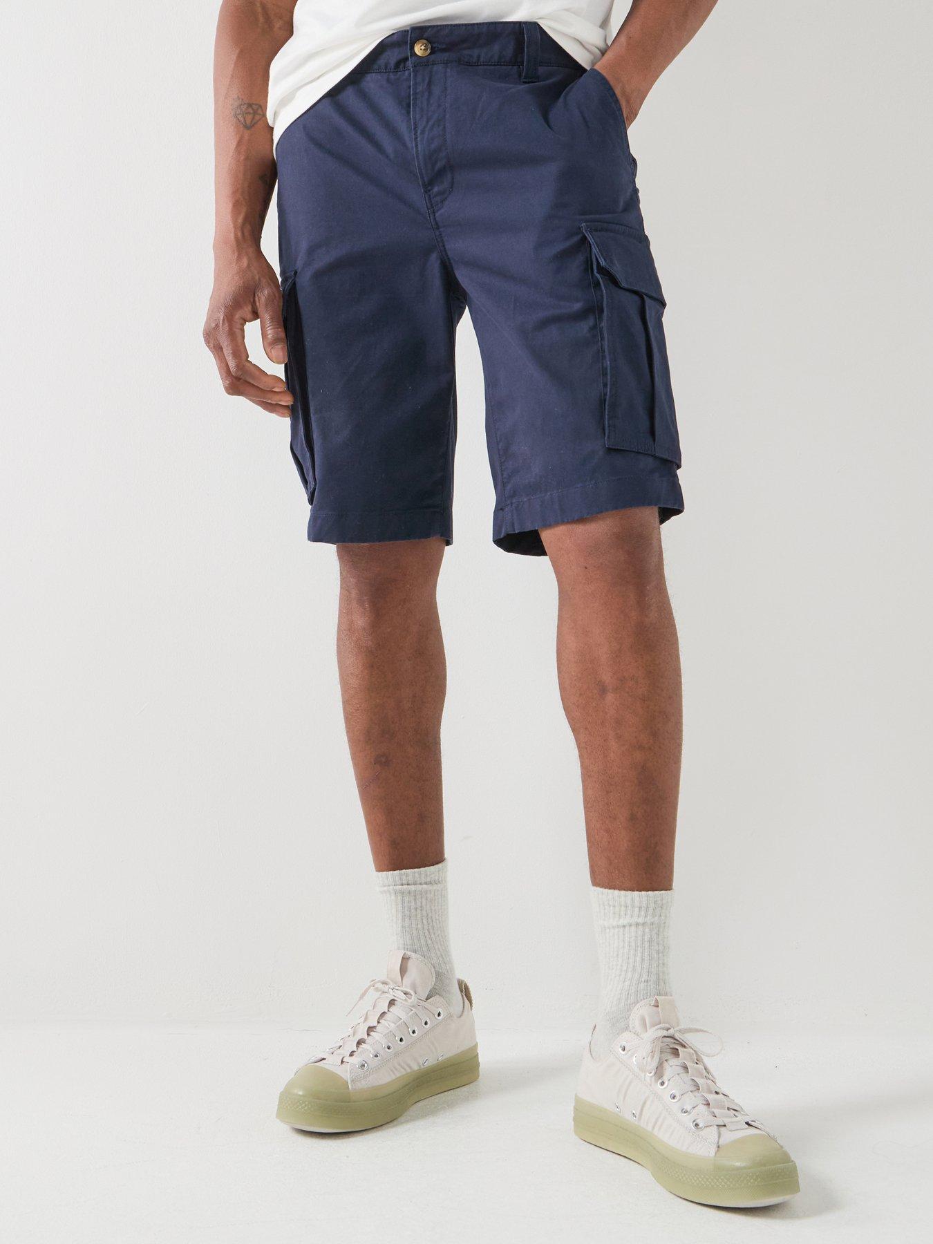 front image of gant-gant-regular-classic-cargo-shorts-navy