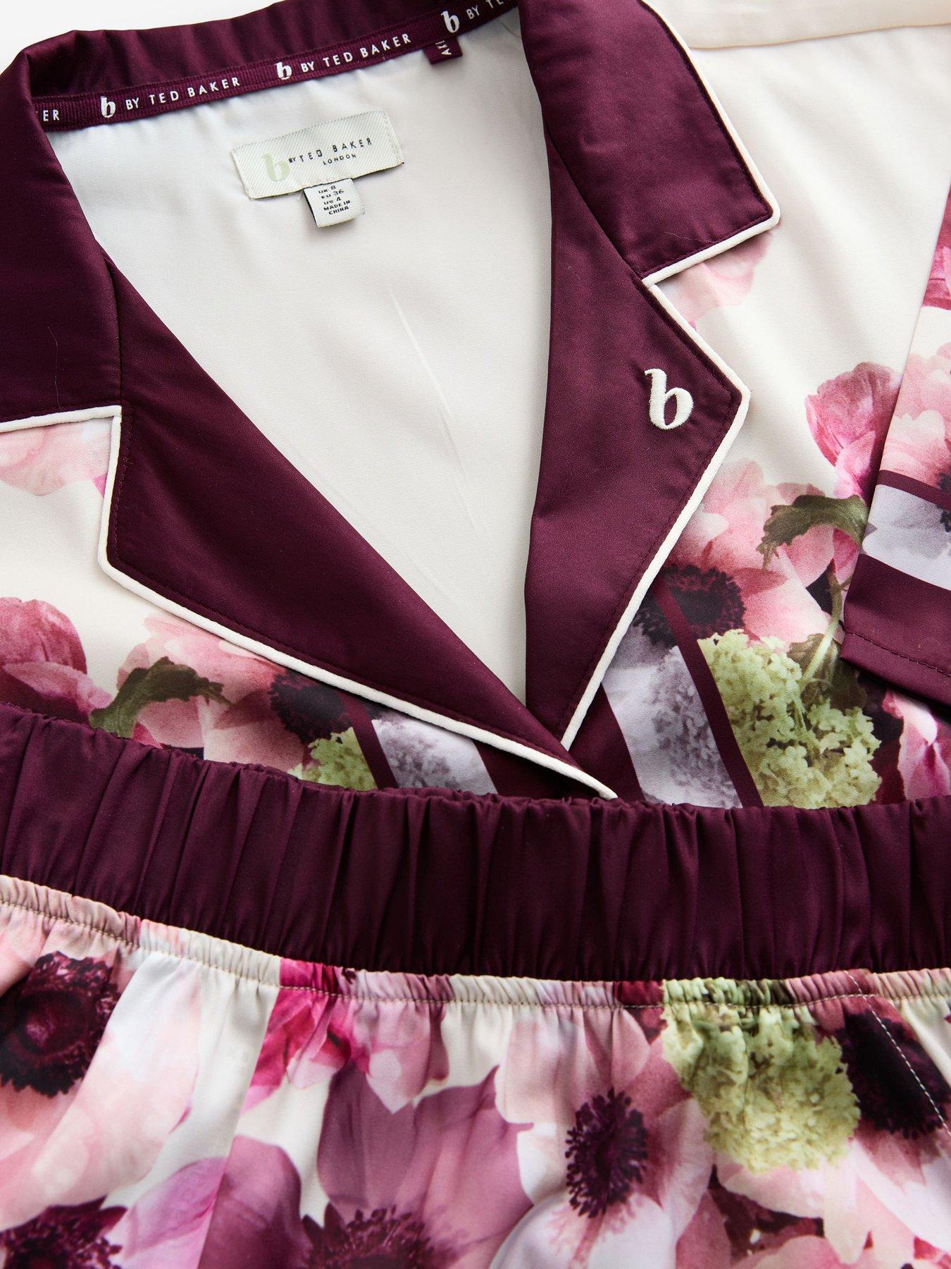 Image 6 of 6 of B By Ted Baker Satin Floral Print Short Pyjama Set - Multi