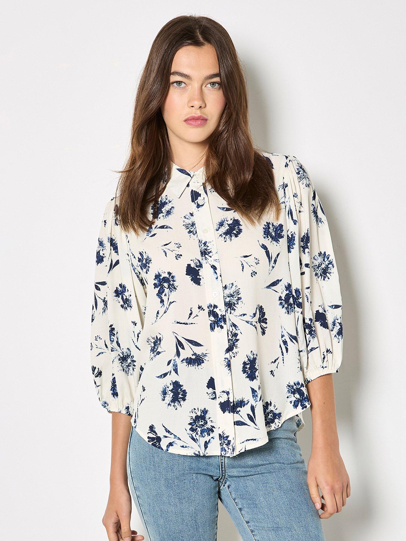  image of apricot-pressed-daisy-shirt