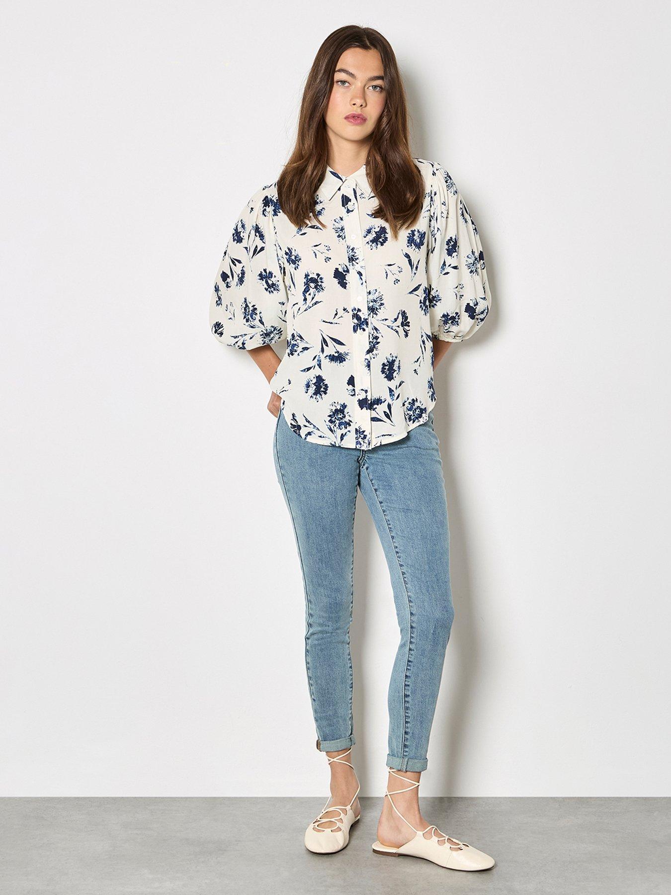  image of apricot-pressed-daisy-shirt