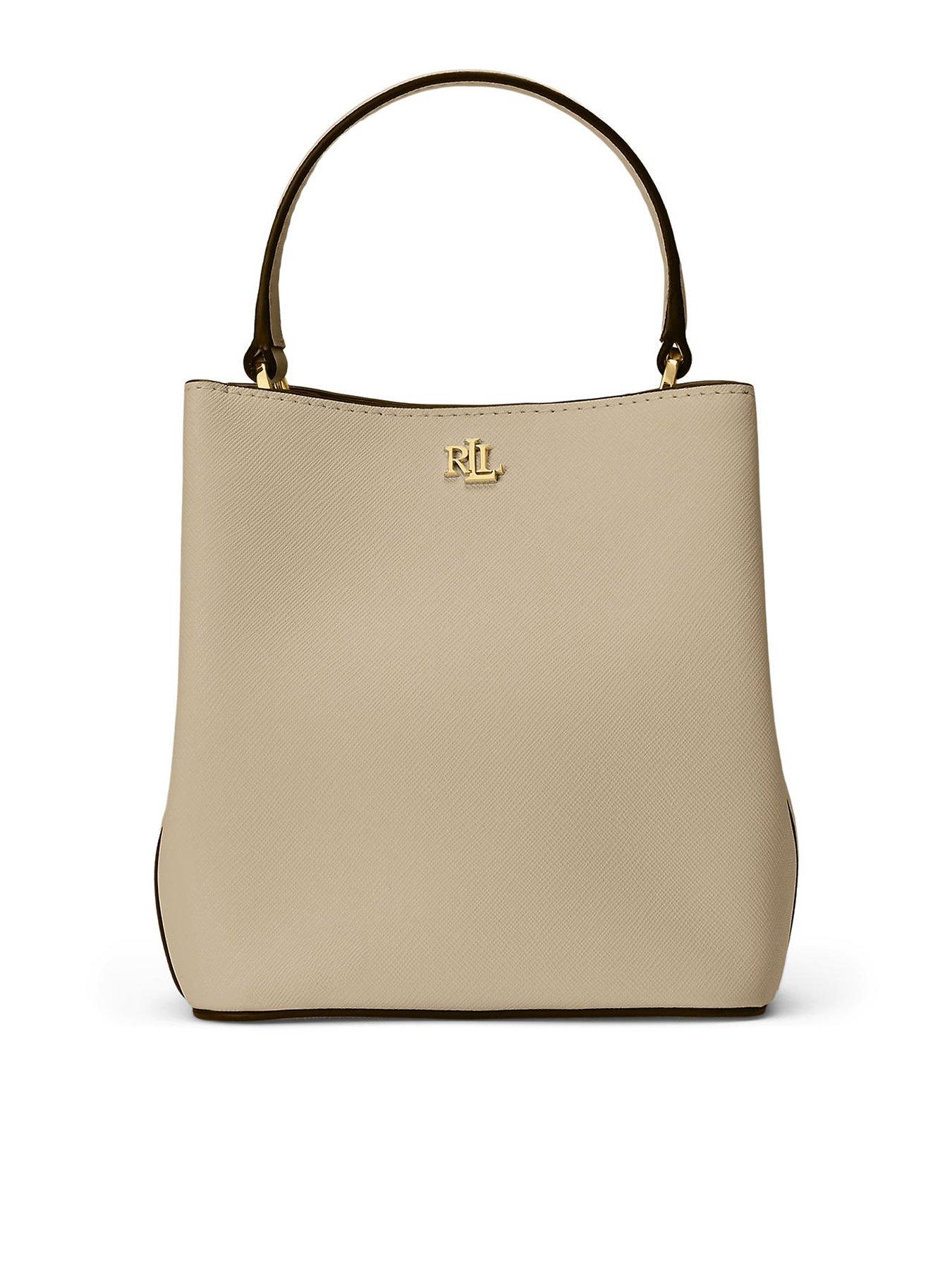 Lauren by Ralph Lauren Crosshatch Small Reese Bucket Bag - Birch Tan