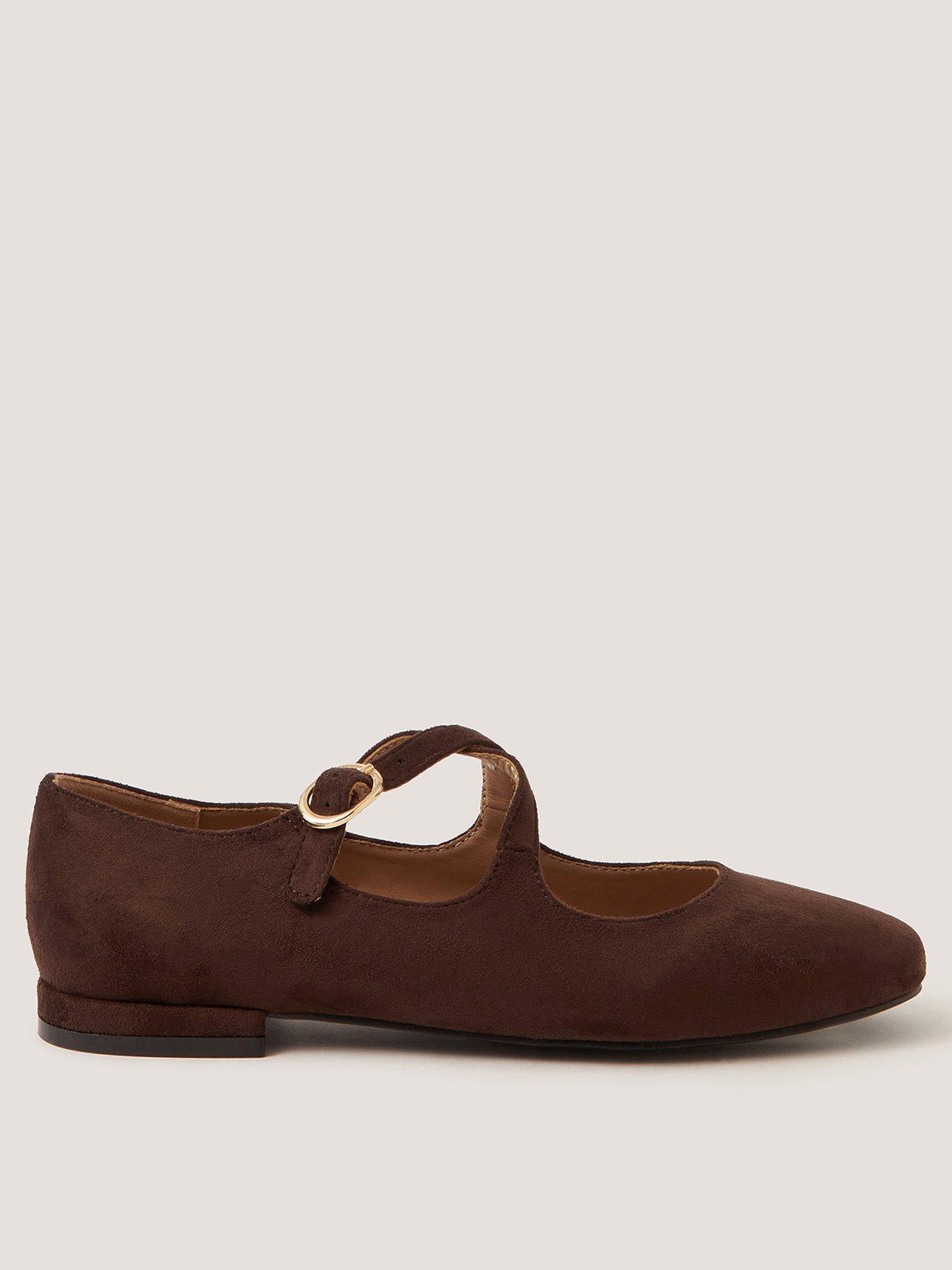 Image 1 of 3 of Monsoon Dana Microsuede Pump - Brown
