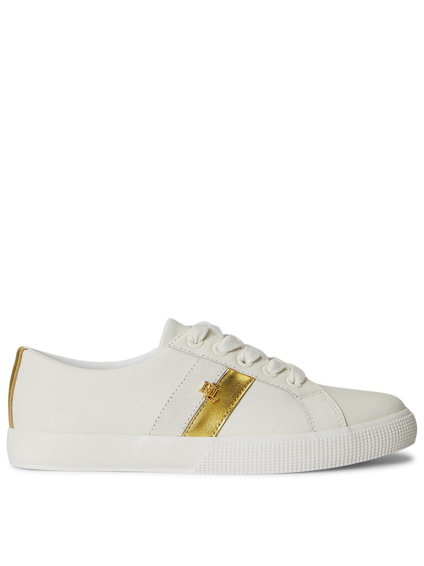 Lauren by Ralph Lauren Janson II Low Top Lace Trainers - White