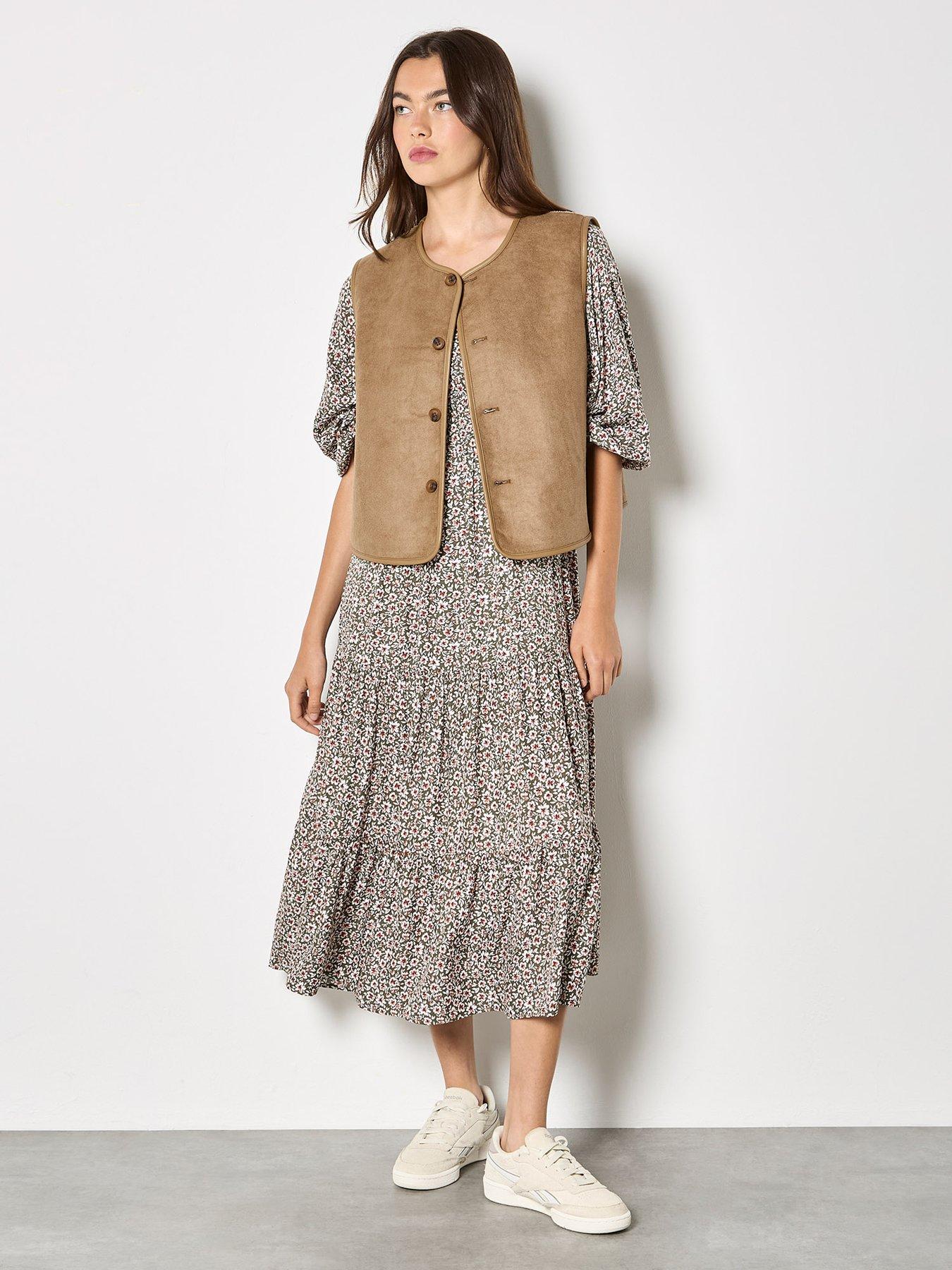  image of apricot-reversible-borg-suede-gilet