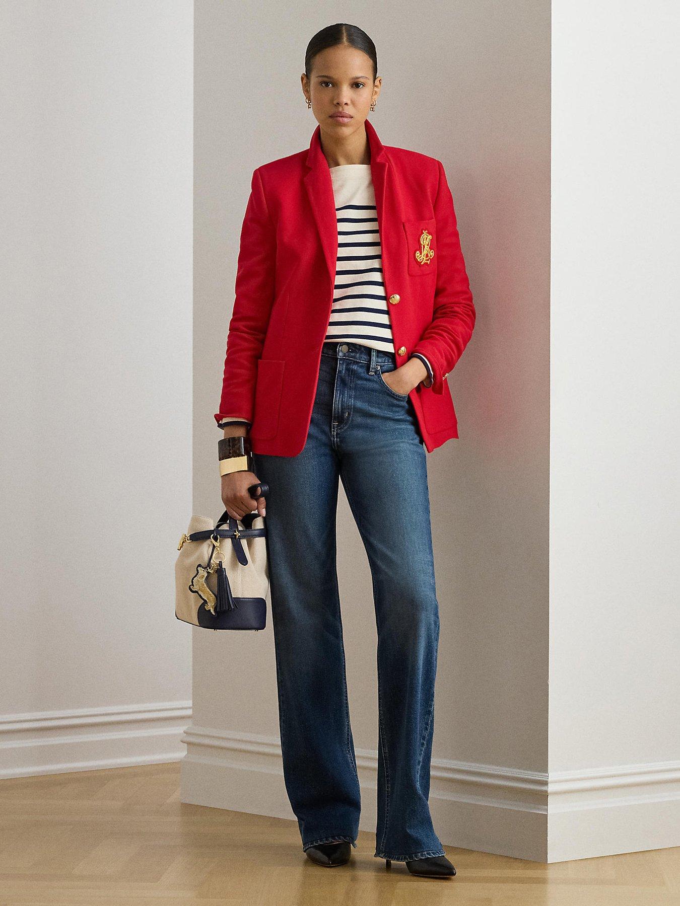 Image 3 of 4 of Ralph Lauren Anfisa-Lined-Jacket - Red