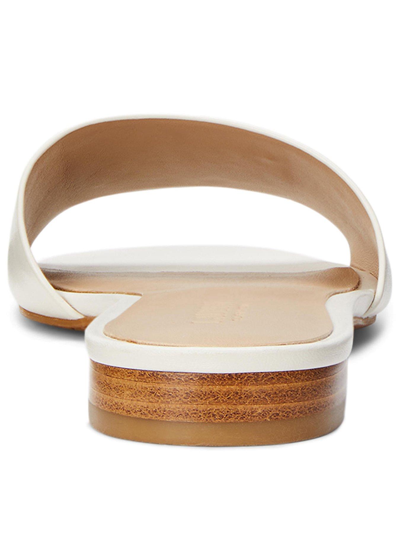 Image 3 of 5 of Lauren by Ralph Lauren Everley Sandals Sliders - White
