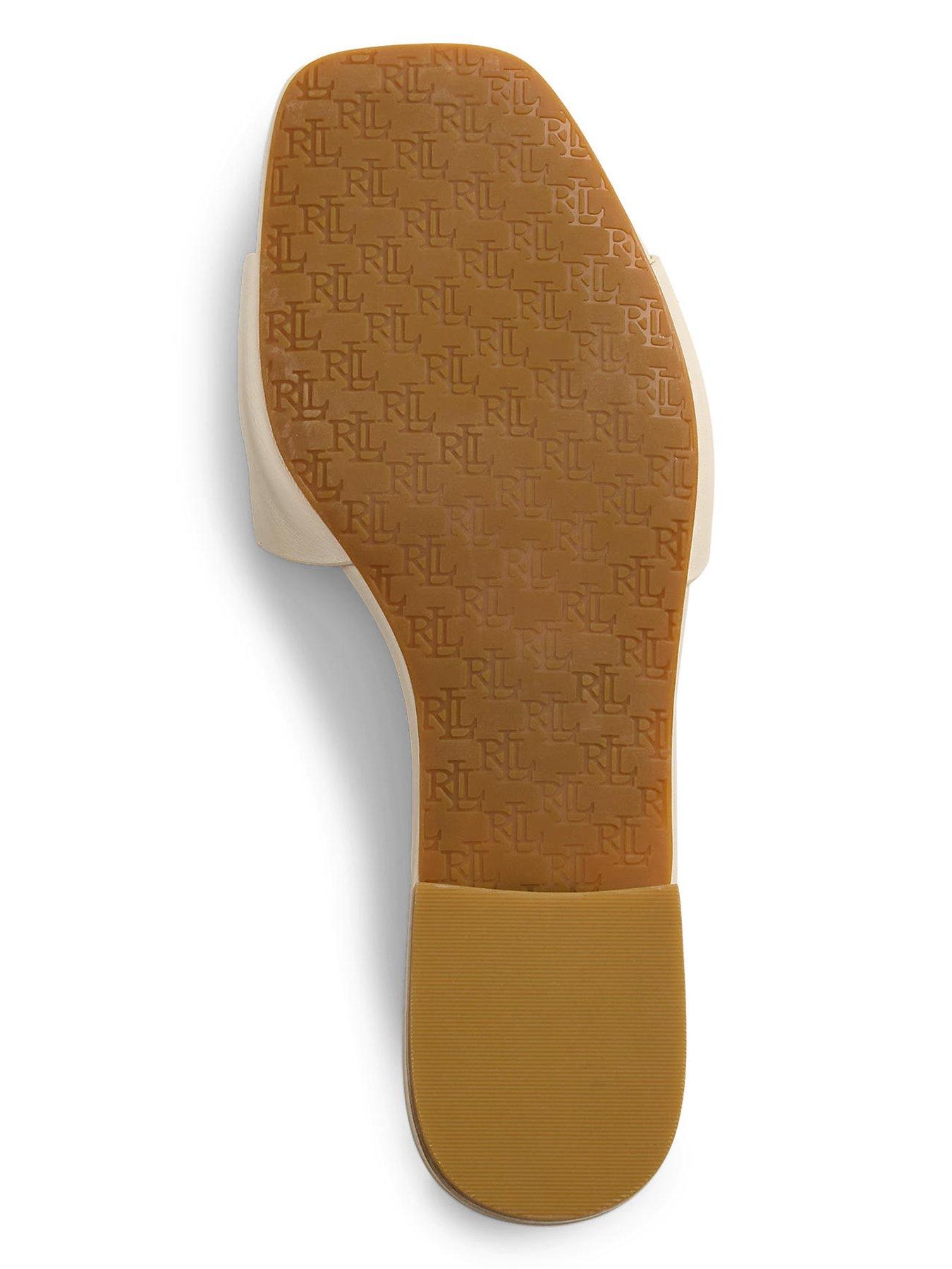 Image 5 of 5 of Lauren by Ralph Lauren Everley Sandals Sliders - White