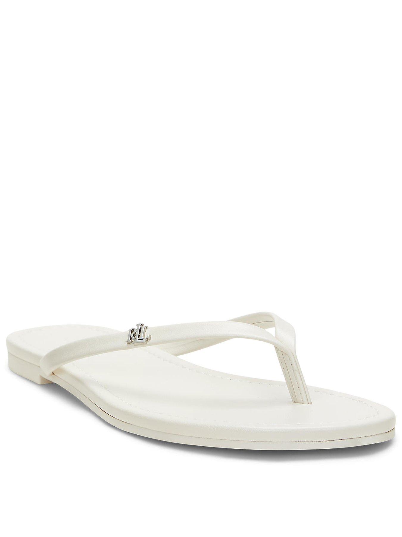 Lauren by Ralph Lauren Raquel Sandals Flip Flop - White