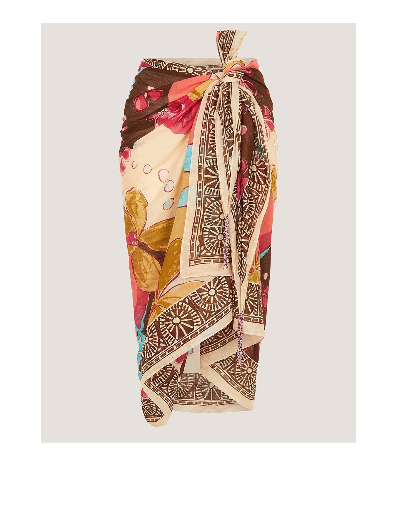 front image of monsoon-iris-floral-sarong