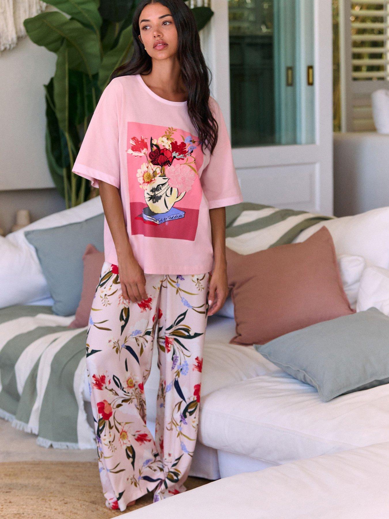 B By Ted Baker Graphic Pyjama Set - Pink Multi