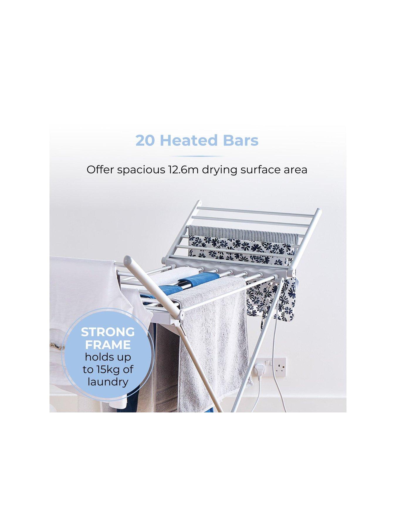  image of tower-heated-winged-clothes-airer-with-cover