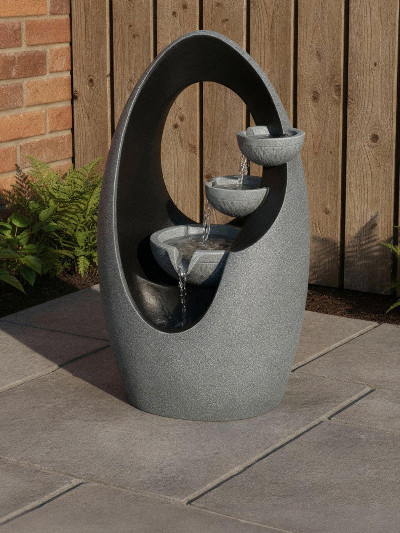 Image 1 of 7 of Streetwize Sculpted Waterfall Solar Fountain