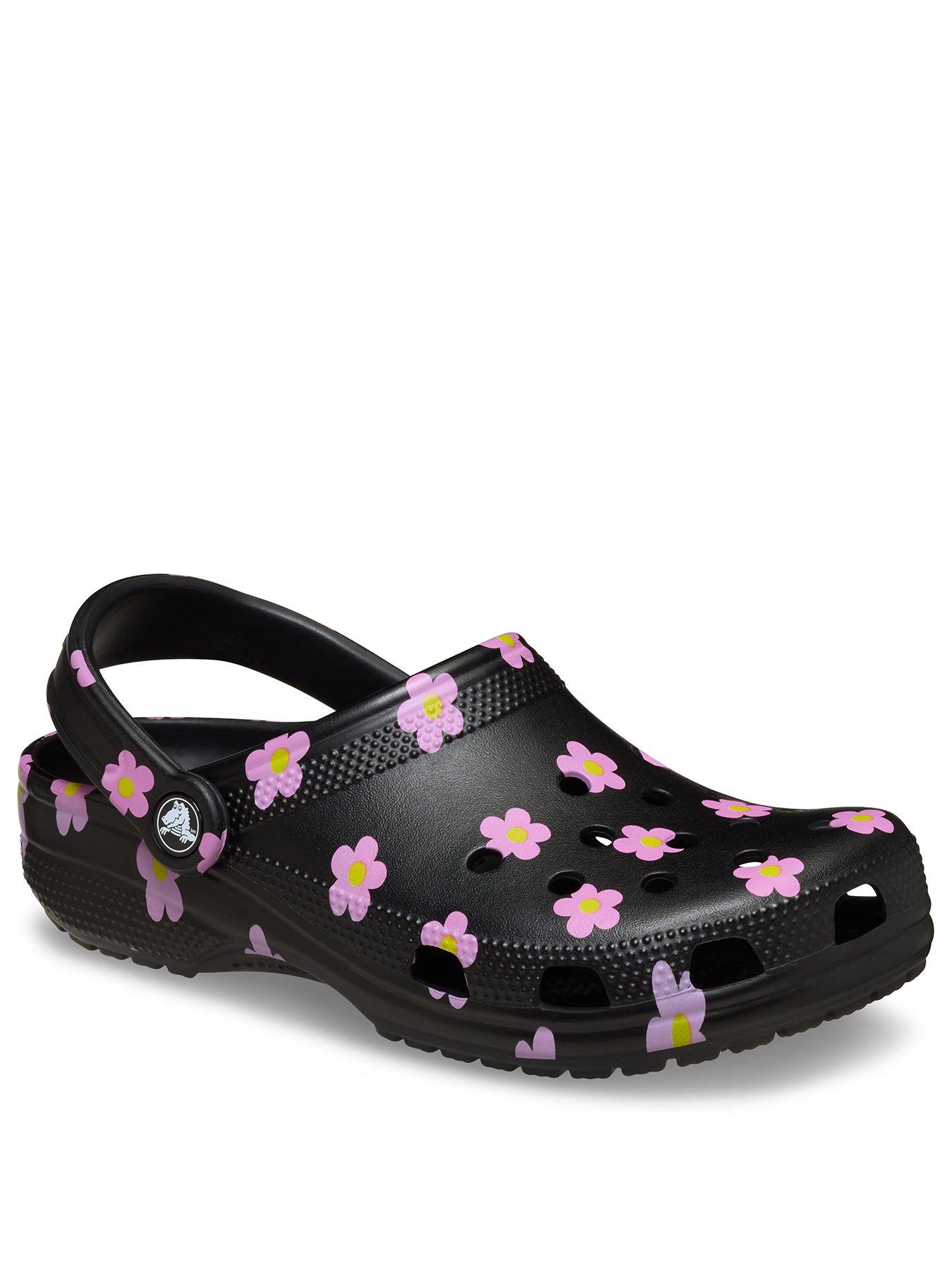 Image 2 of 6 of Crocs Toddler Classic Flower Clog - Black