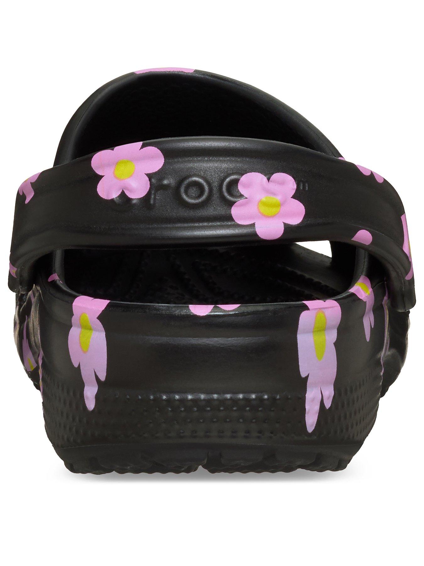 Image 3 of 6 of Crocs Toddler Classic Flower Clog - Black