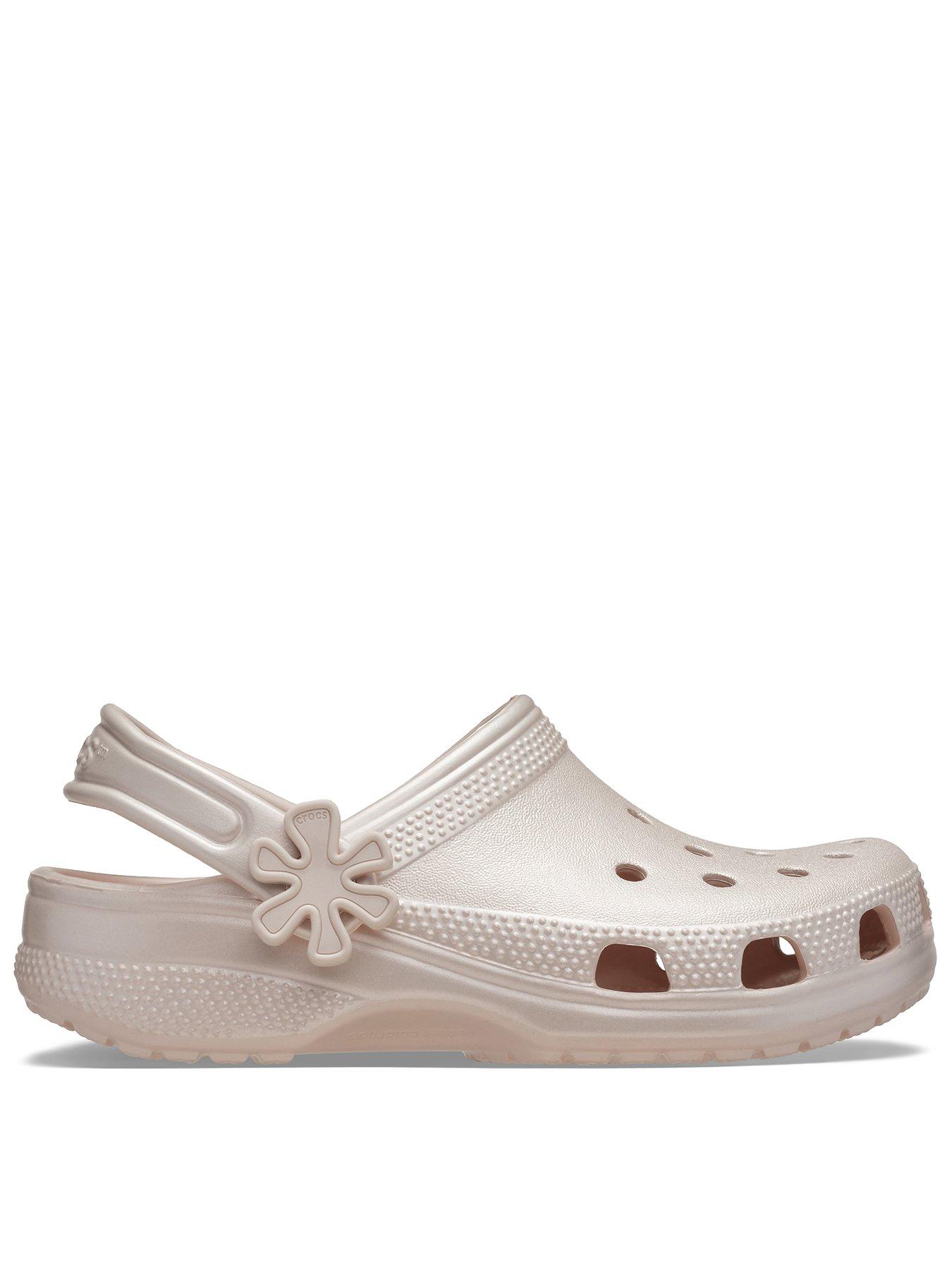 Crocs Toddler Classic Pearl Shine Clog - Pink