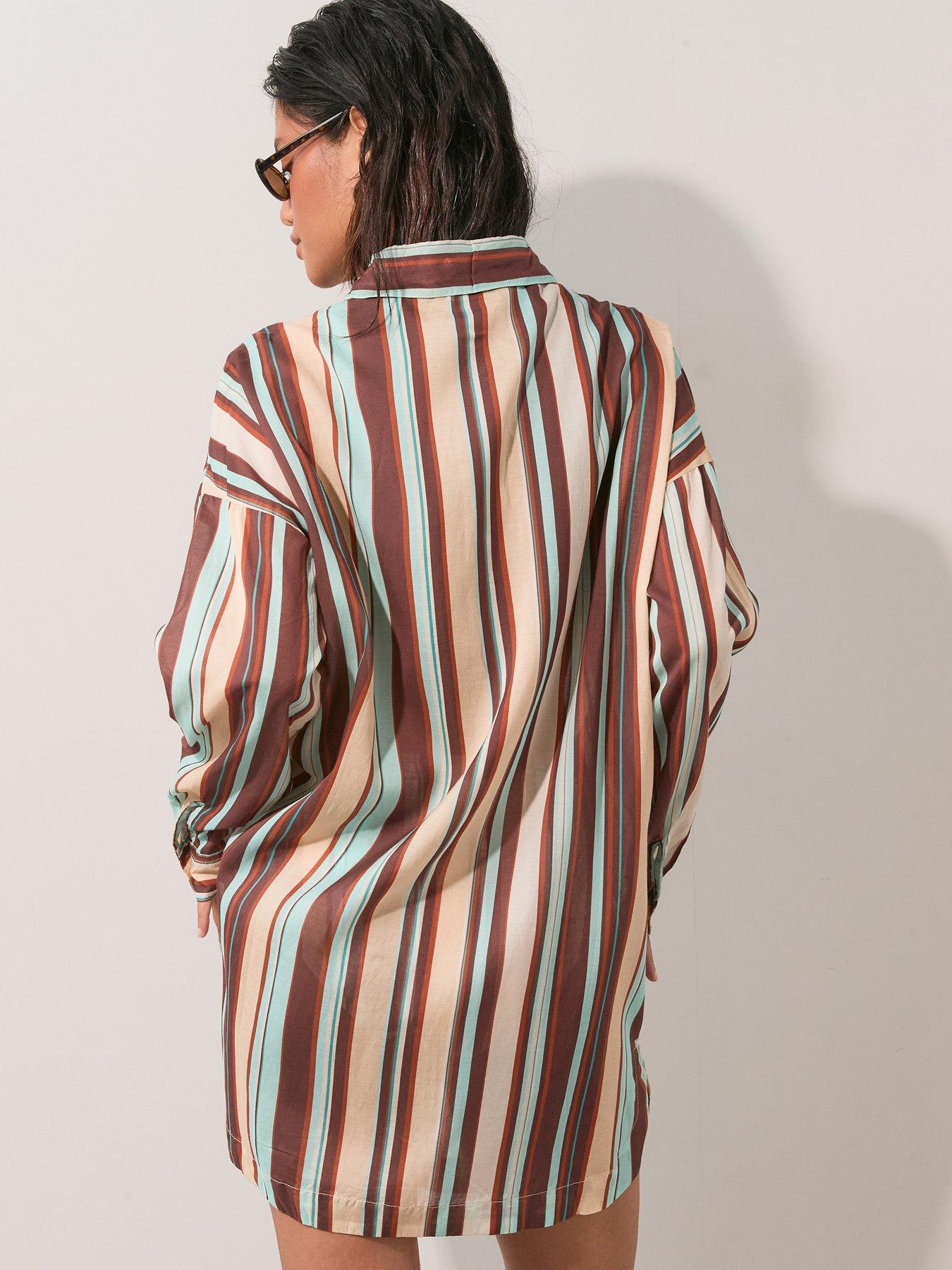 Image 2 of 5 of The Very Collection Stripe Beach Shirt - Multi