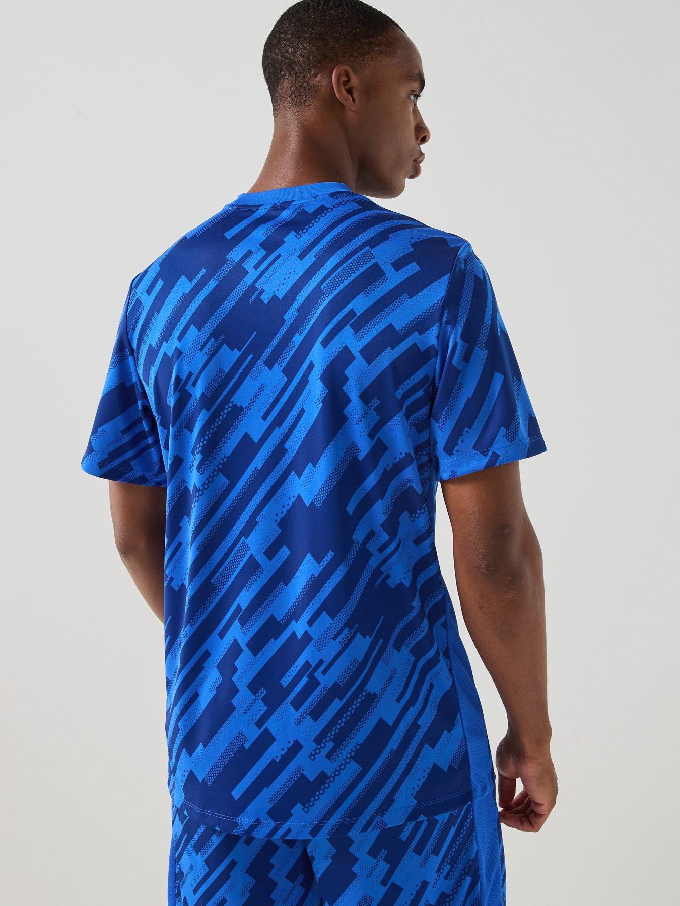 Image 2 of 5 of Nike Mens Dri-Fit Academy Short Sleeve Top - Blue