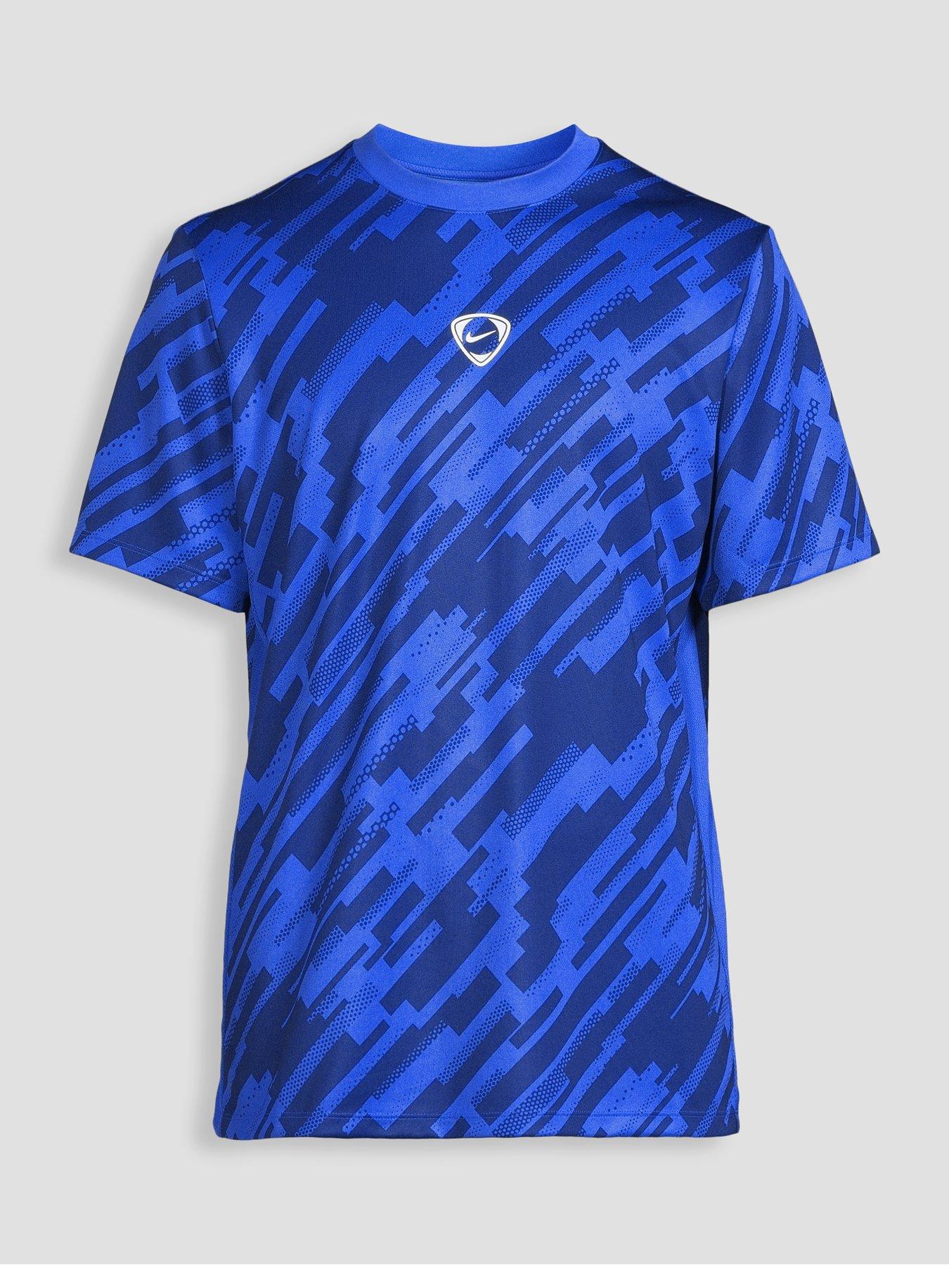 Image 5 of 5 of Nike Mens Dri-Fit Academy Short Sleeve Top - Blue