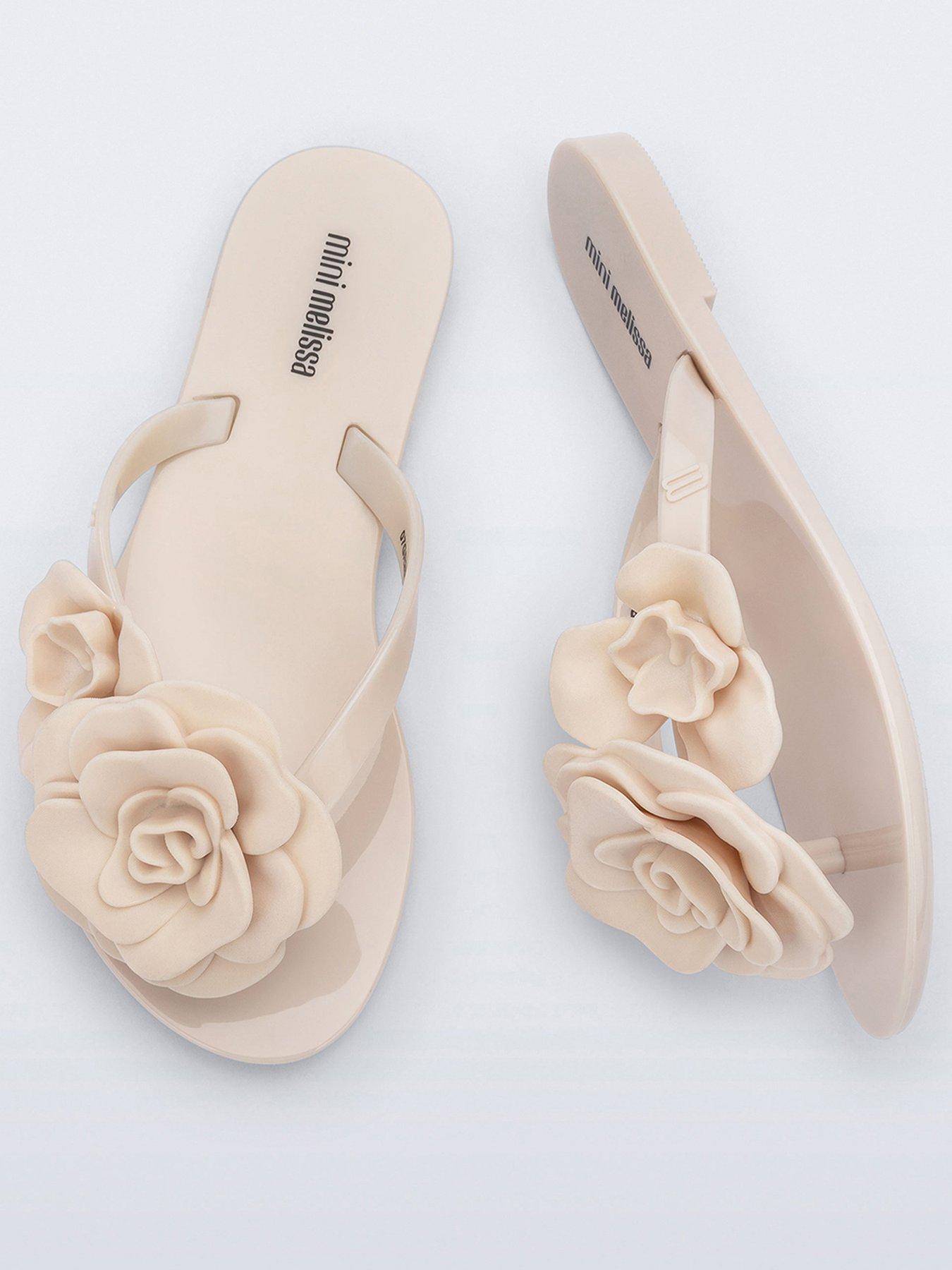 Image 3 of 3 of Mini Melissa Harmonic Petals Jelly Flip Flops - Beige