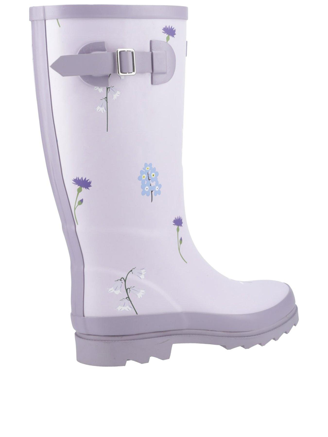 Image 3 of 5 of Cotswold Womens Wildflower Tall Wellingtons - Lilac