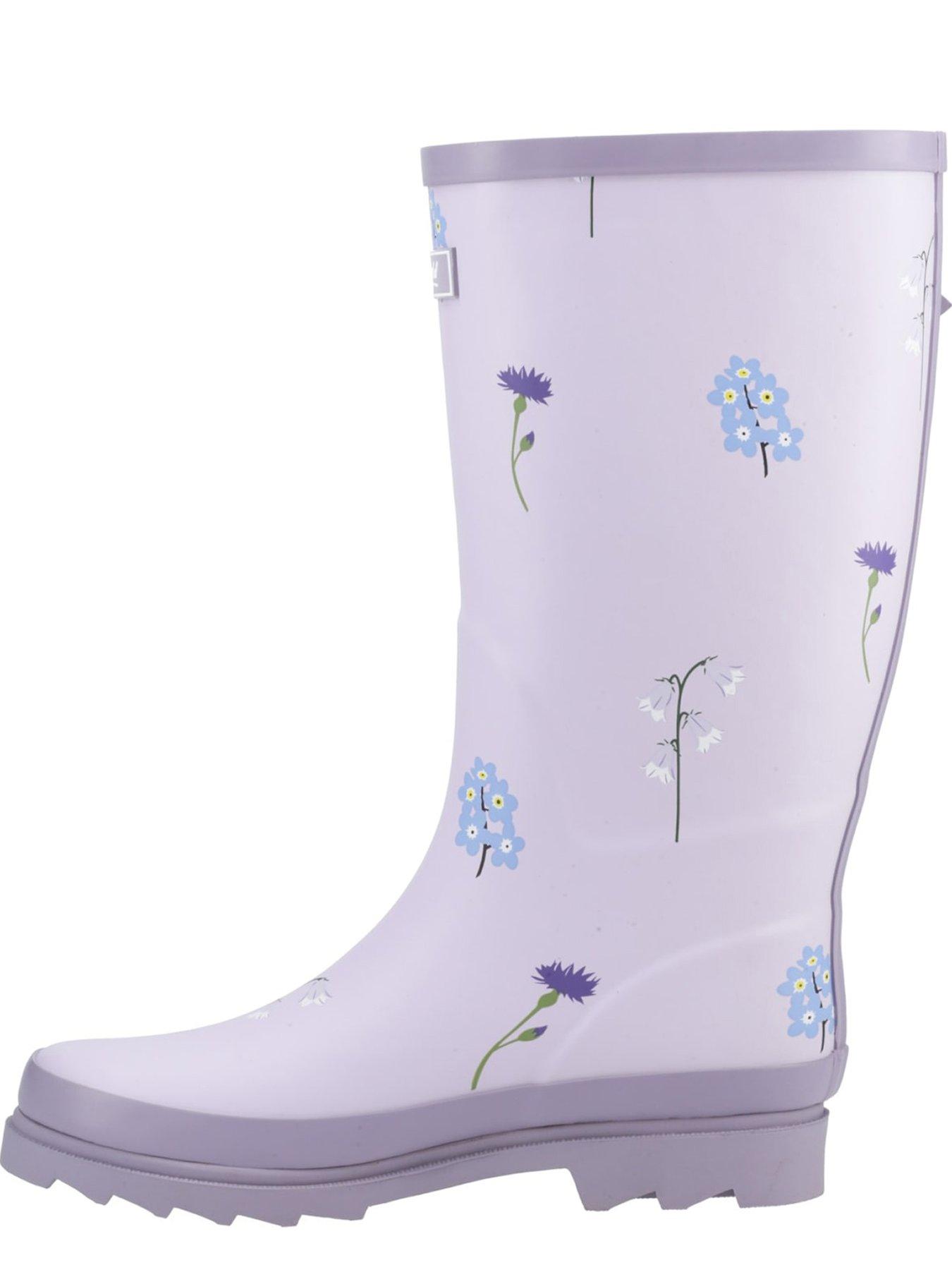Image 4 of 5 of Cotswold Womens Wildflower Tall Wellingtons - Lilac
