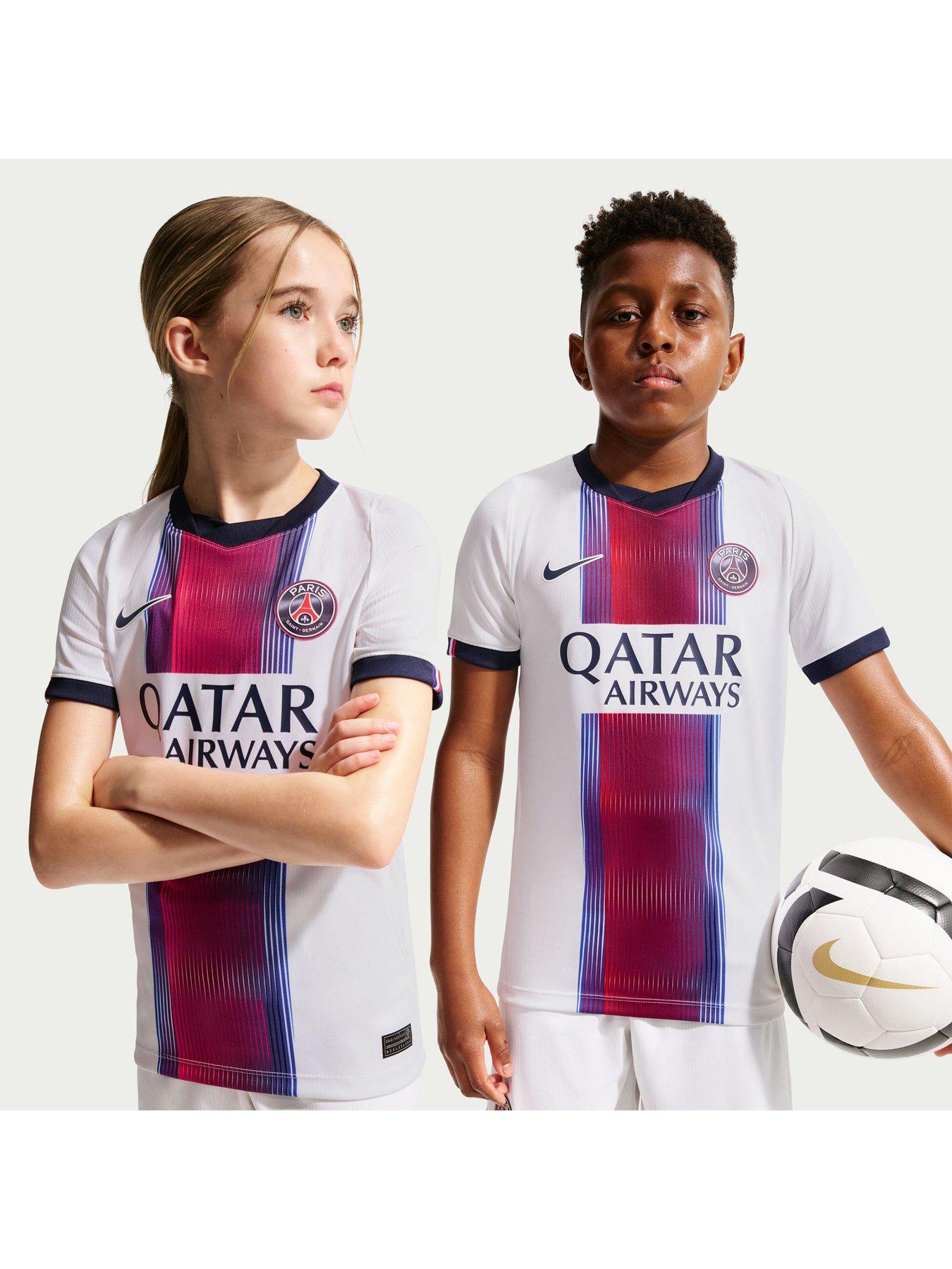 Nike Junior Psg 26/27 Dri-Fit Away Stadium Short Sleeve Replica Jersey - White