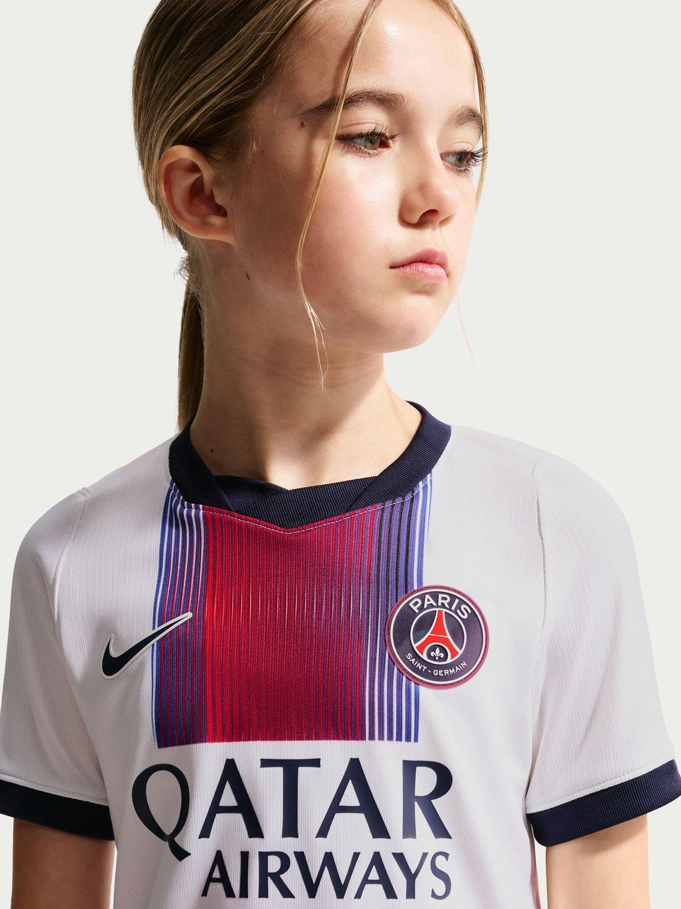 Image 5 of 7 of Nike Junior Psg 26/27 Dri-Fit Away Stadium Short Sleeve Replica Jersey - White