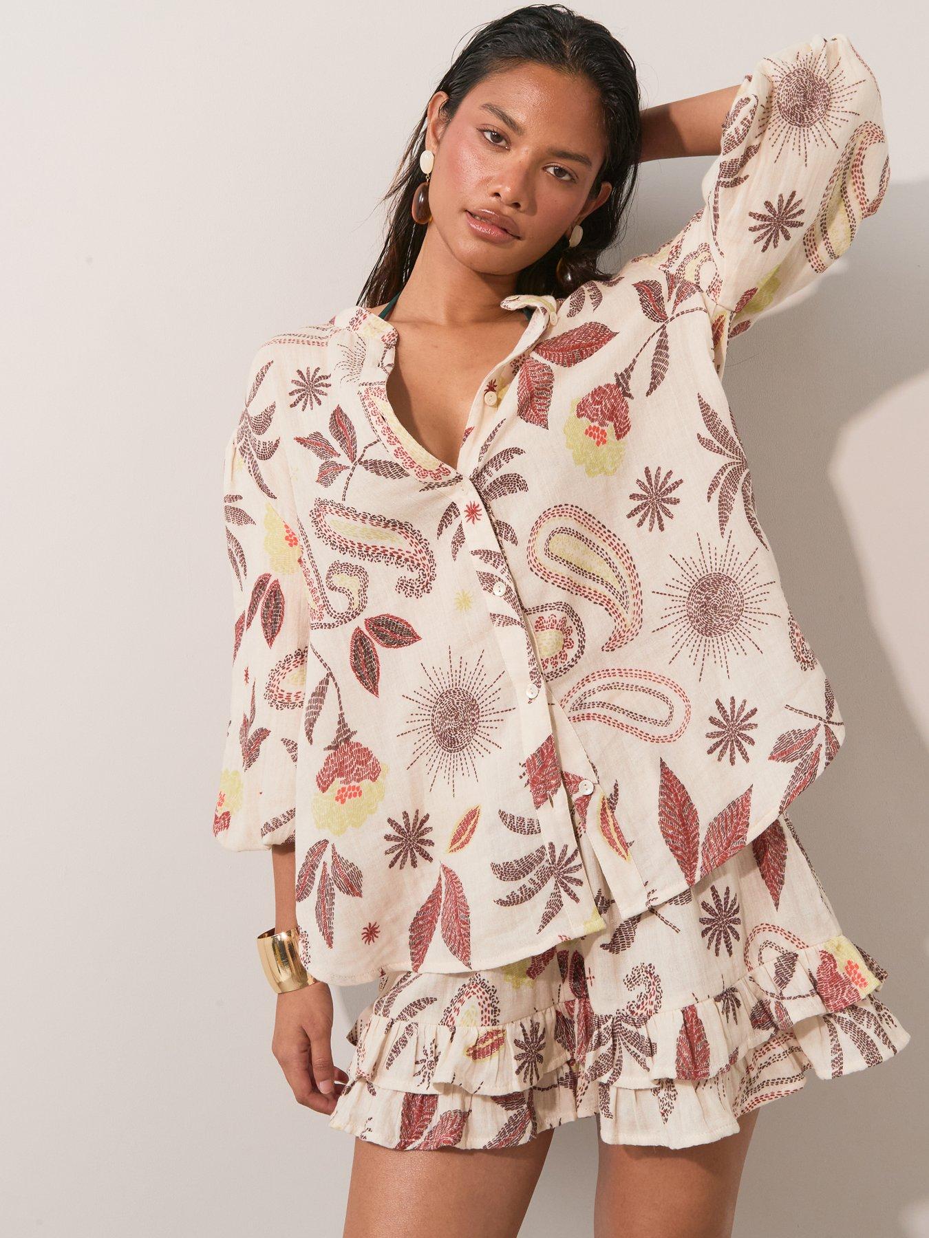 Image 4 of 6 of The Very Collection Tropic Beach Shirt - Multi