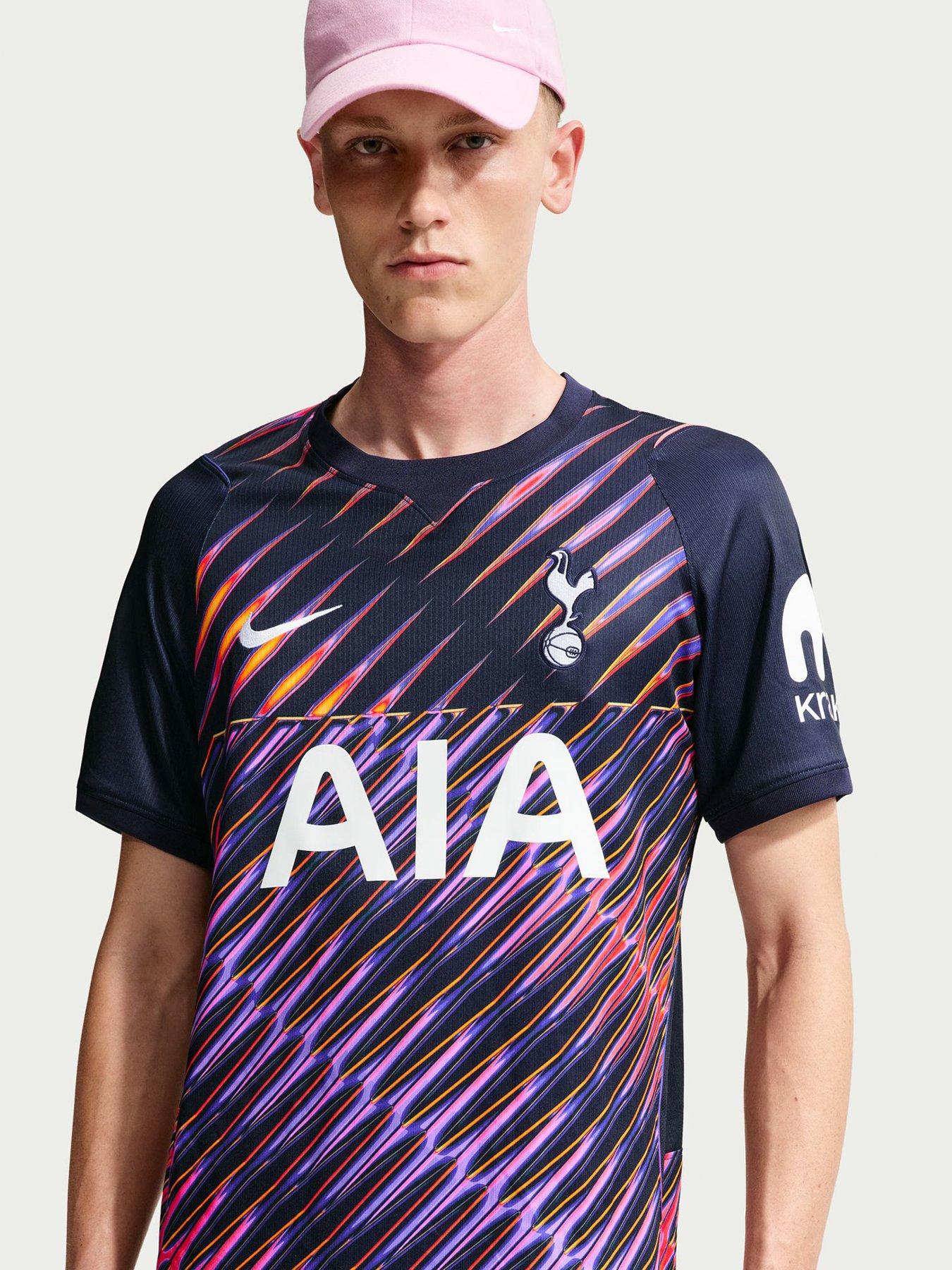 Nike Mens Tottenham Hotspur Dri-Fit Away Stadium Short Sleeve Replica Jersey - Navy