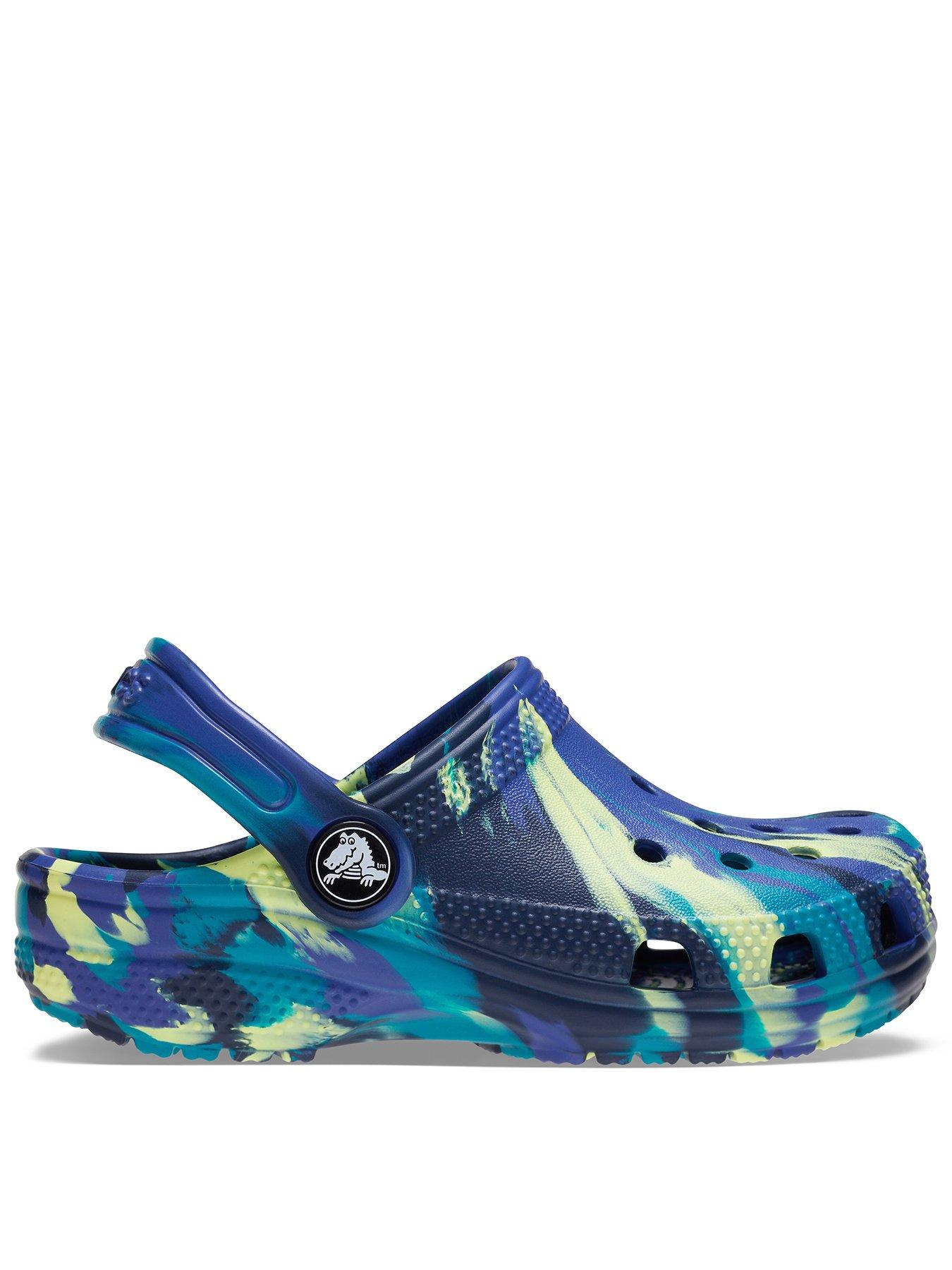 crocs-toddler-classic-marbled-clog-navyturbo-teal