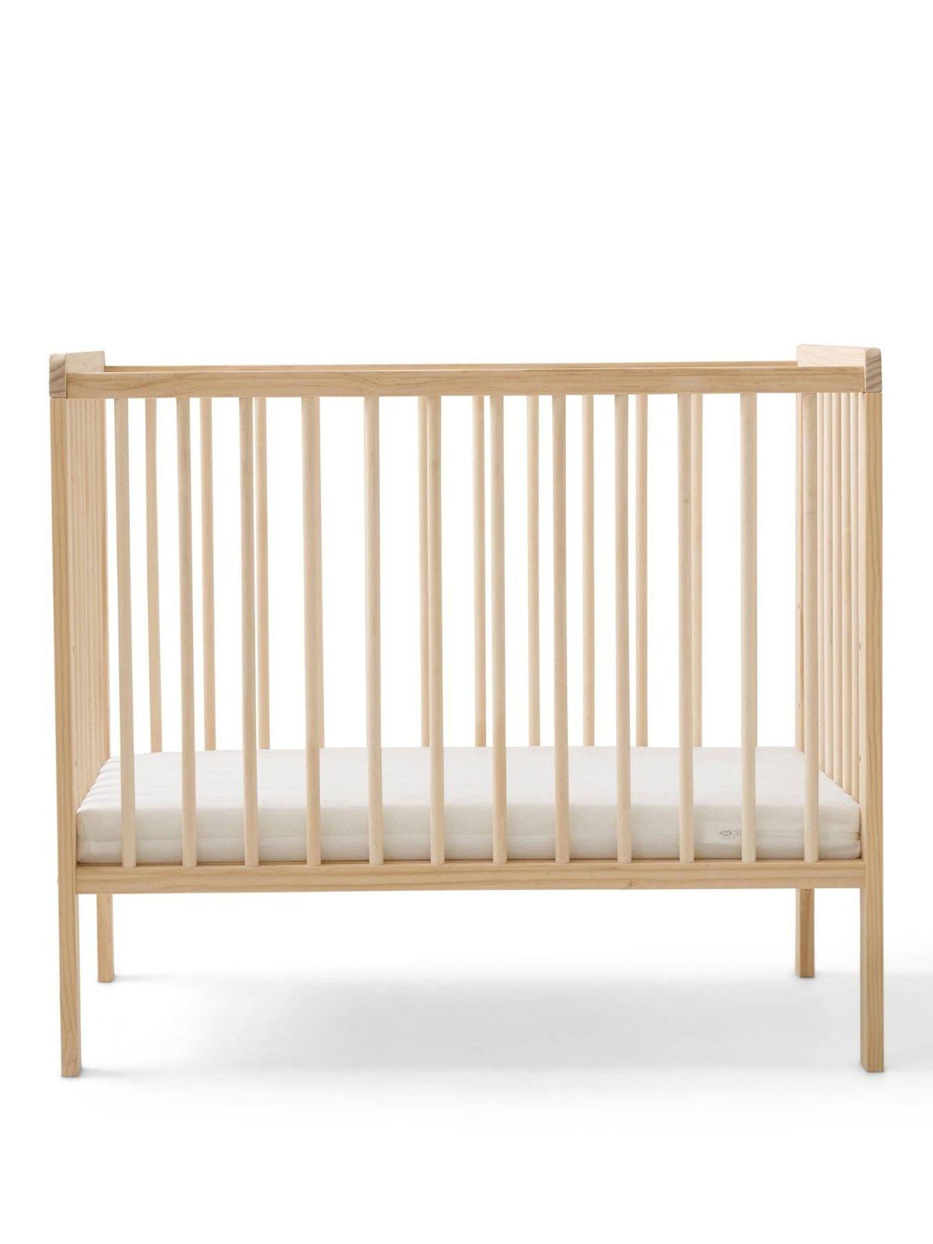 East Coast Space Saver Cot - Natural - With Mattress - Natural ...