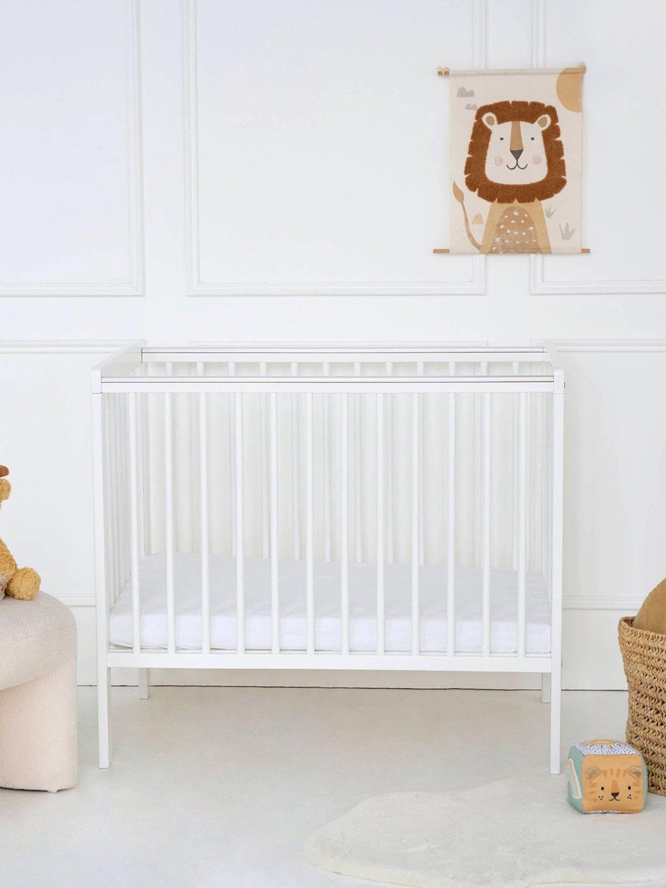 east-coast-space-saver-cot--white-with-mattress-white