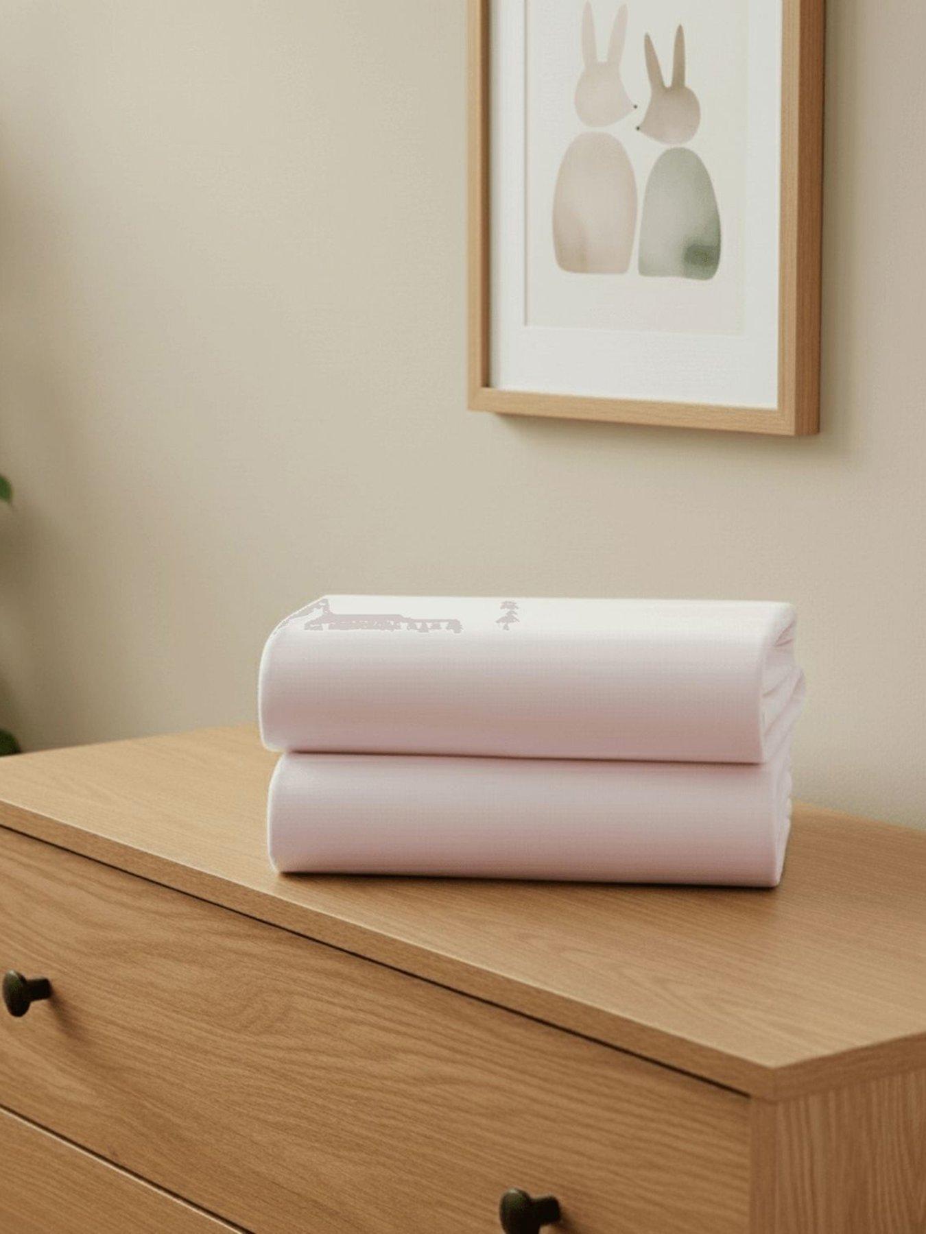 East Coast Space Saver Cot Sheets - 2 Pack - White