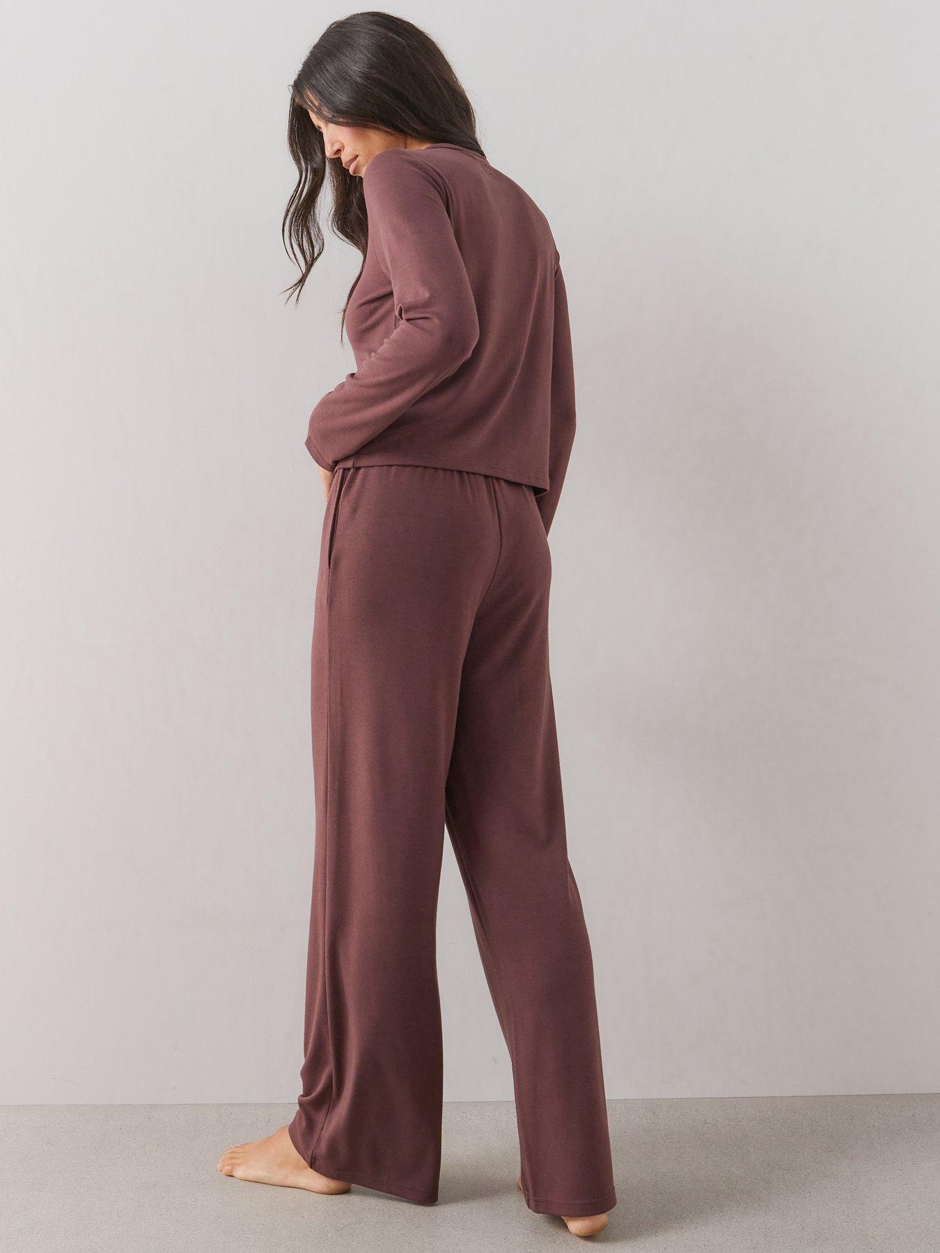 Image 2 of 7 of The Very Collection Loungewear Set - Brown