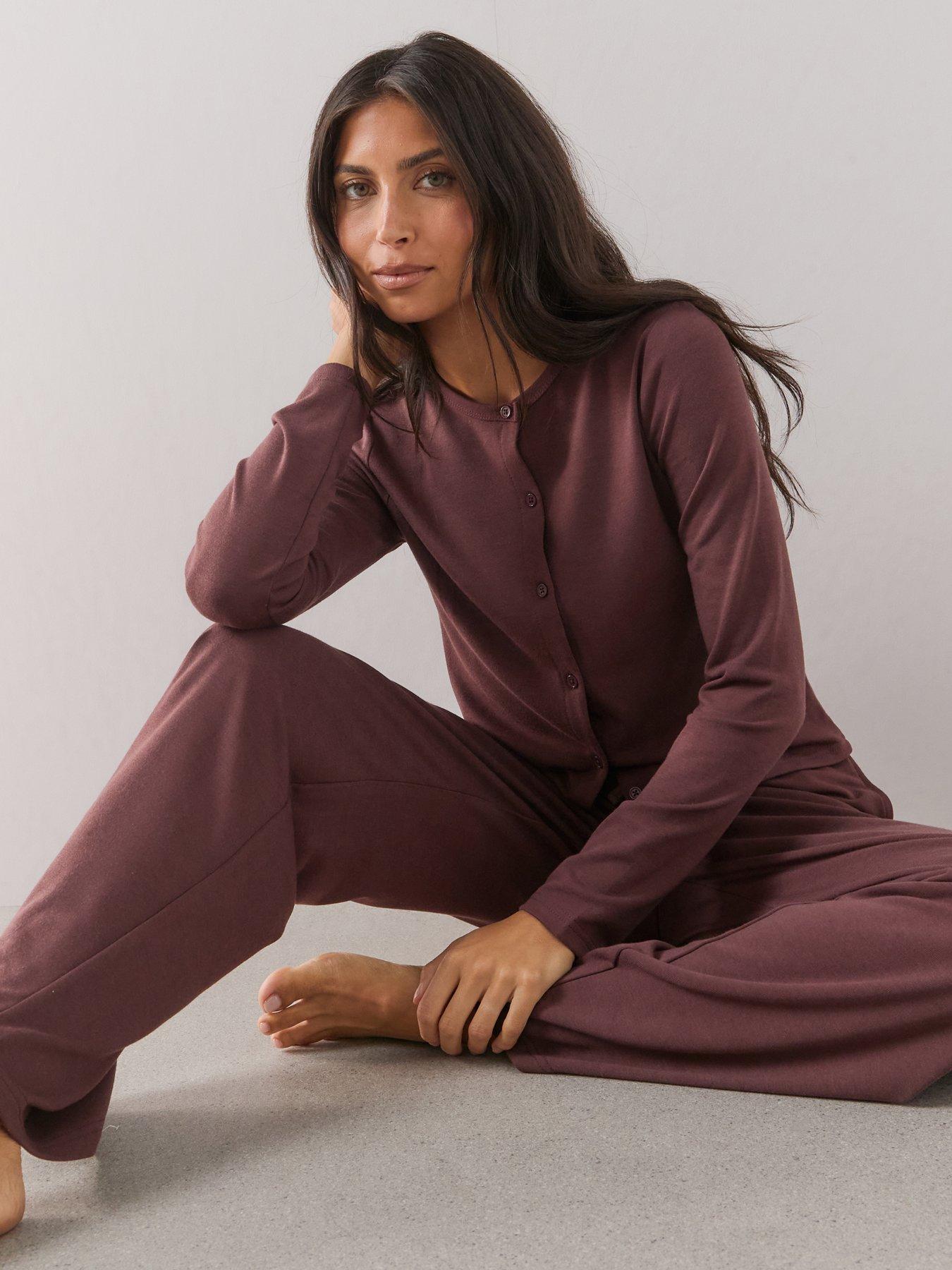 Image 3 of 7 of The Very Collection Loungewear Set - Brown