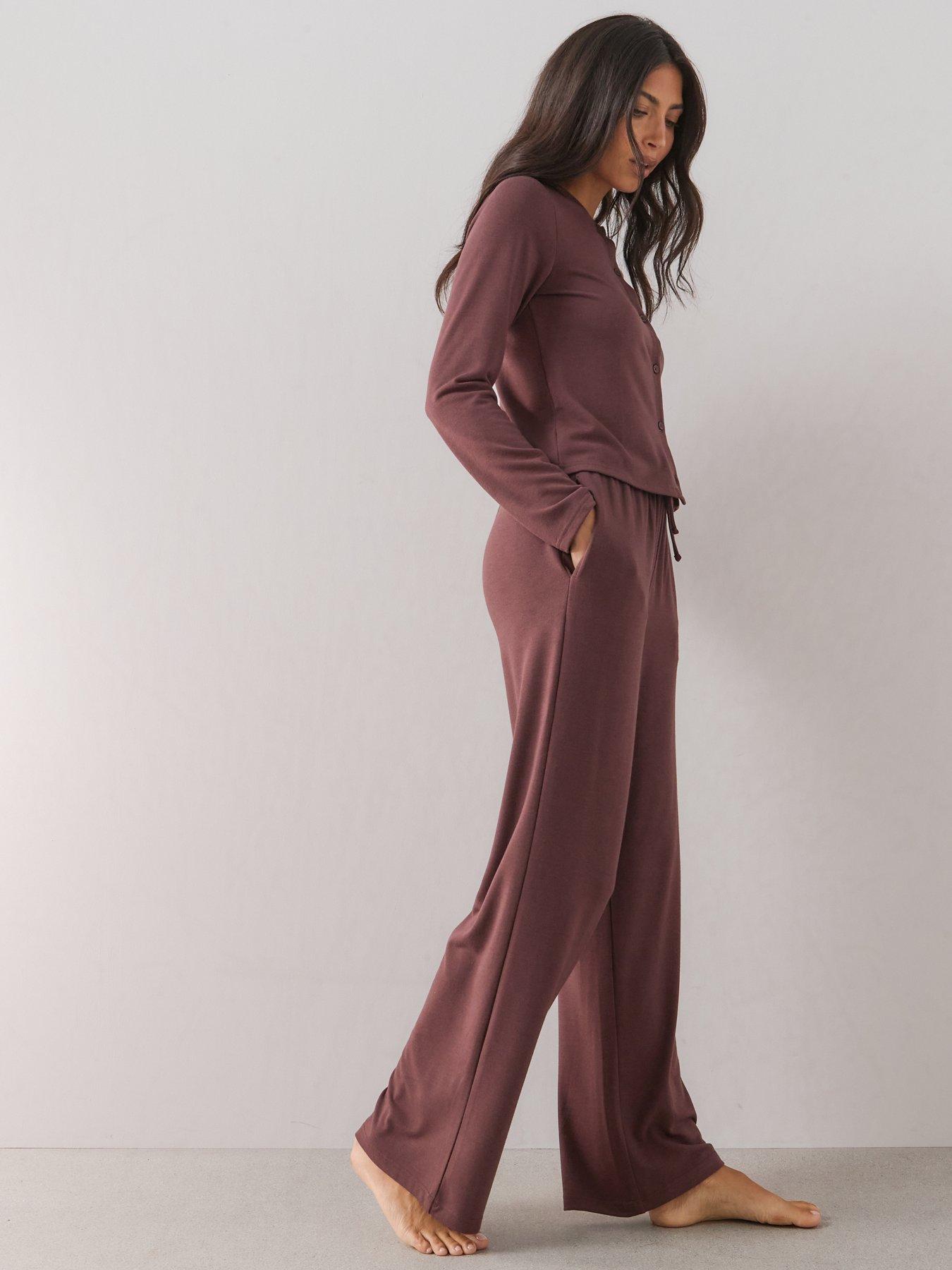 Image 4 of 7 of The Very Collection Loungewear Set - Brown