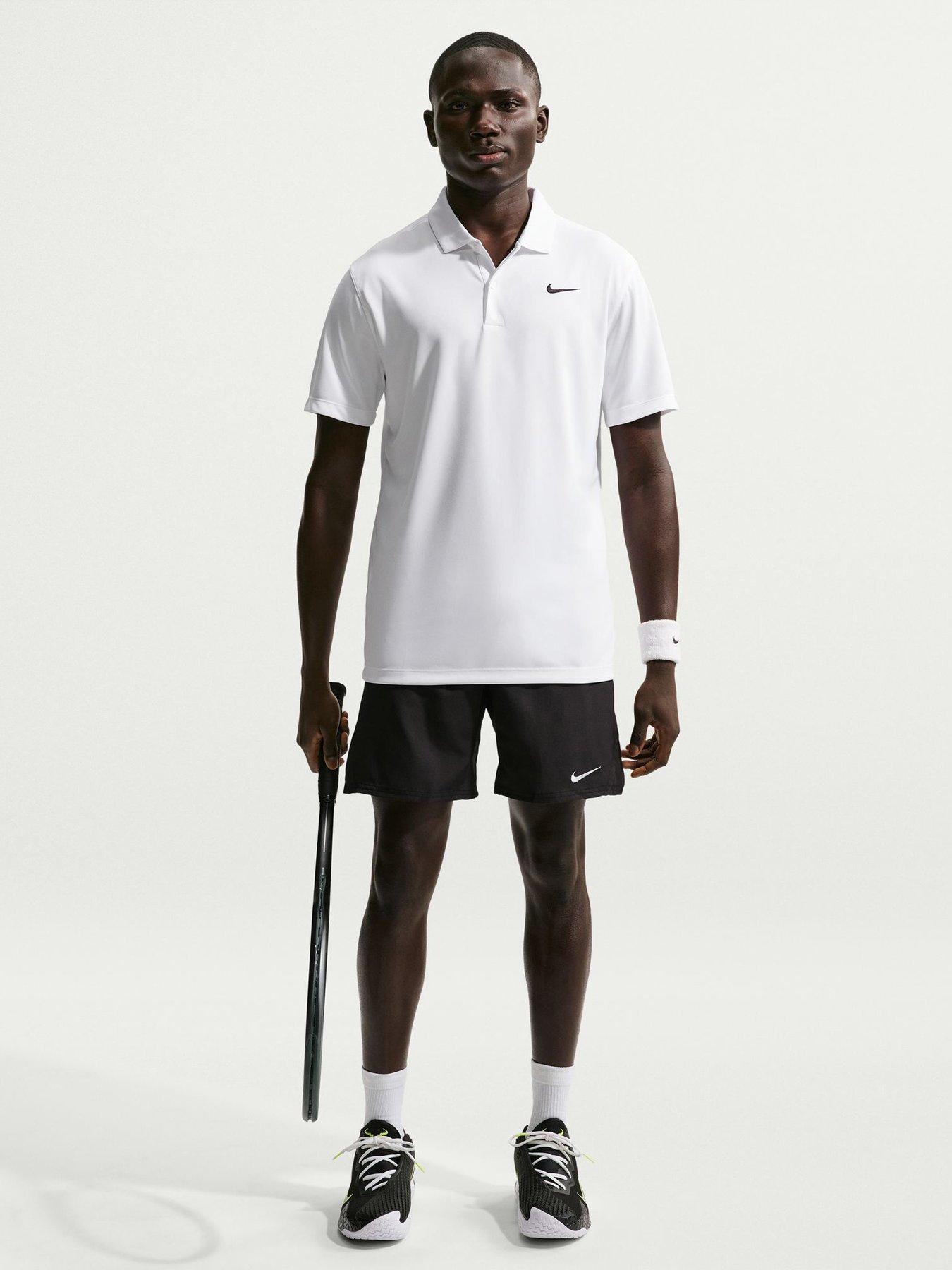 Image 1 of 5 of Nike Mens Tennis Court Dri-FIT Polo - White/Black
